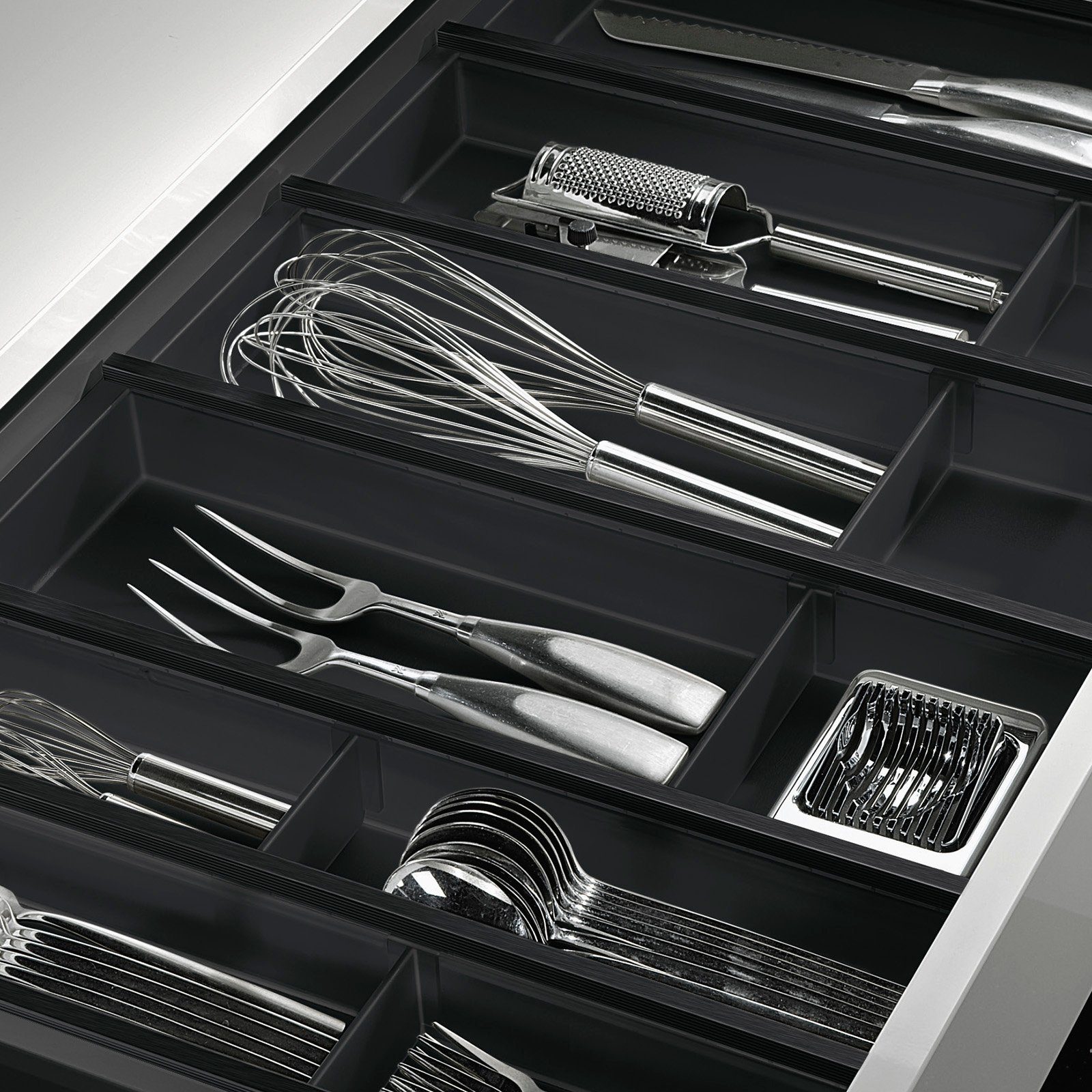 SO-TECH® Besteckeinsatz Cuisio Besteckeinsatz transluzent-anthrazit Schubla günstig online kaufen