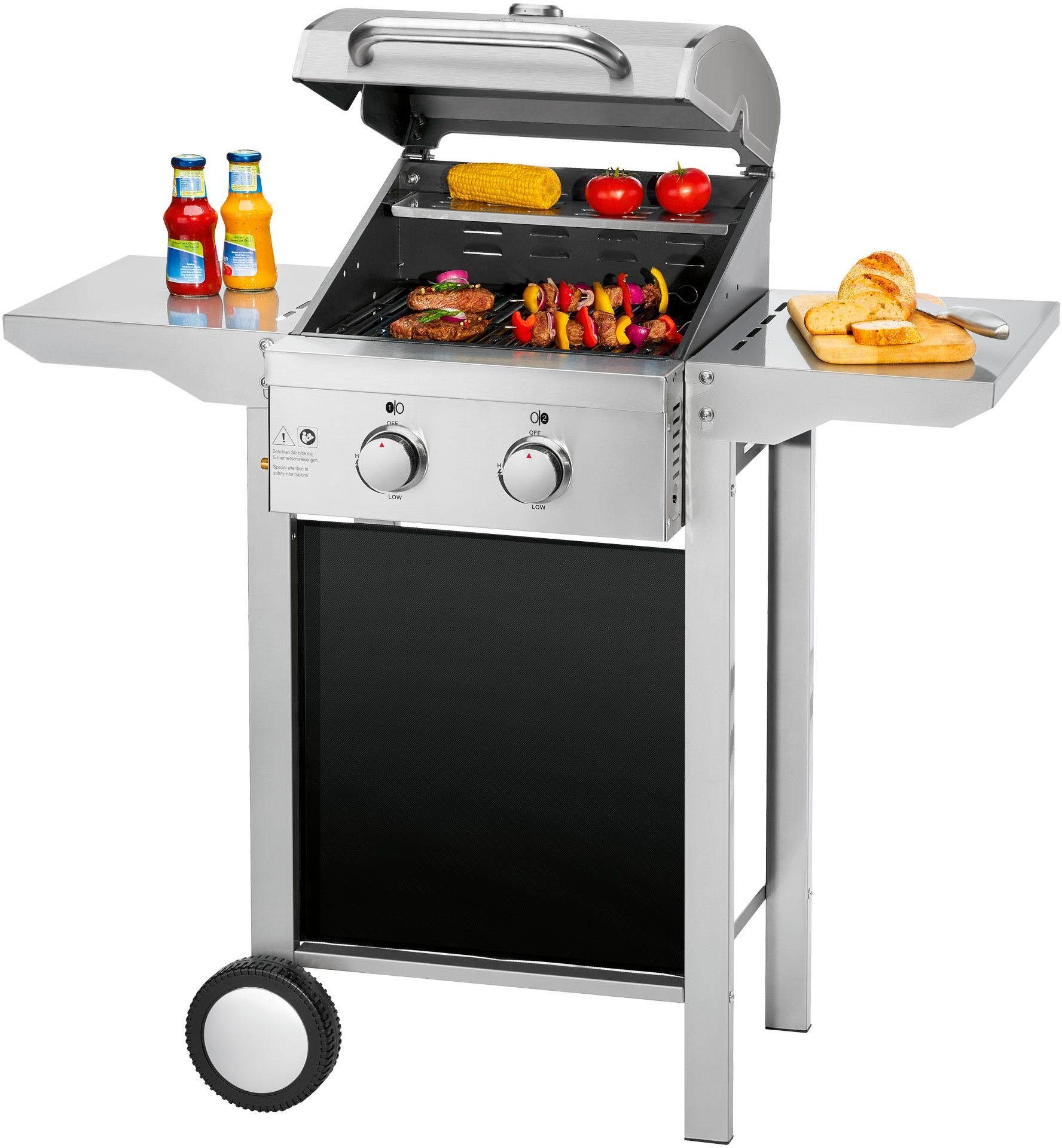 ProfiCook Gasgrill PCGG 1128 silber, 2 Brenner OTTO