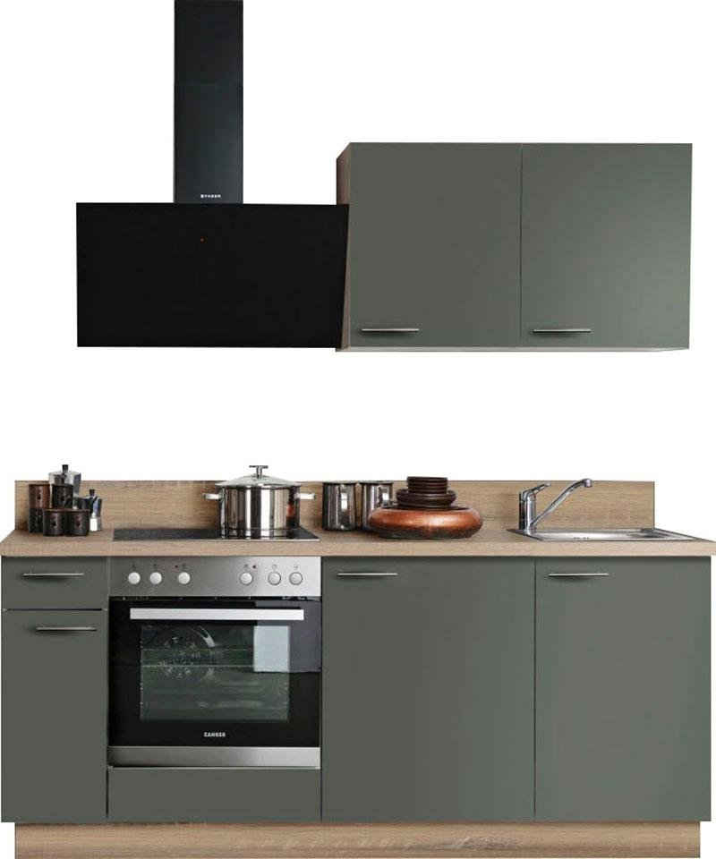 Express Küchen Küchenzeile »Scafa«, ohne E-Geräte, vormontiert, mit Vollauszug und Soft-Close-Funktion, Breite 200 cm
