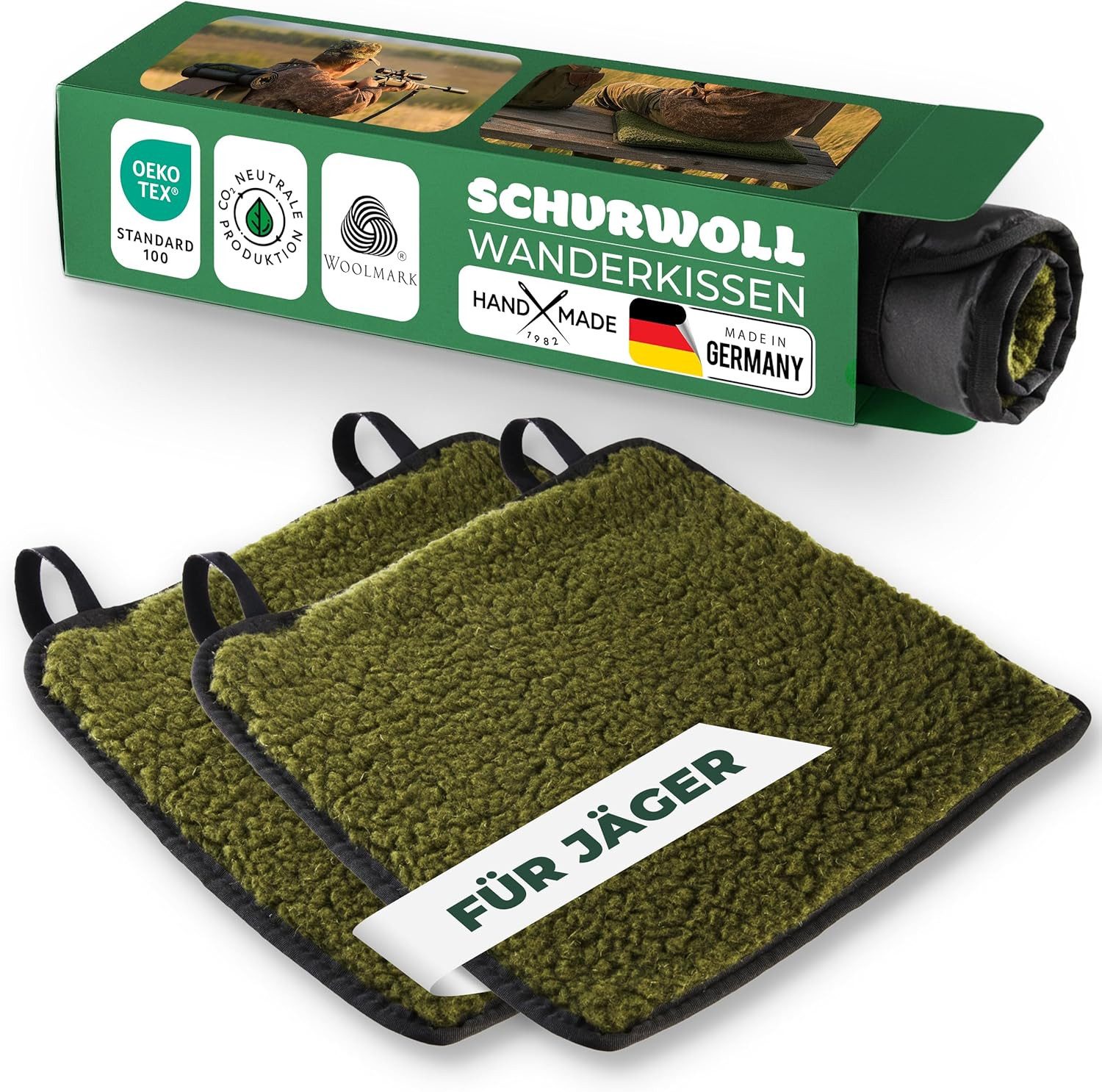 Novaliv Haltungskissen Novaliv 2er Set Sitzkissen Jagd 38 x 38 cm Moosgrün, Bequeme Ansitzkis, 1-tlg., Novaliv 2er Set Sitzkissen Jagd 38 x 38 cm Moosgrün, Bequeme Ansitzkis