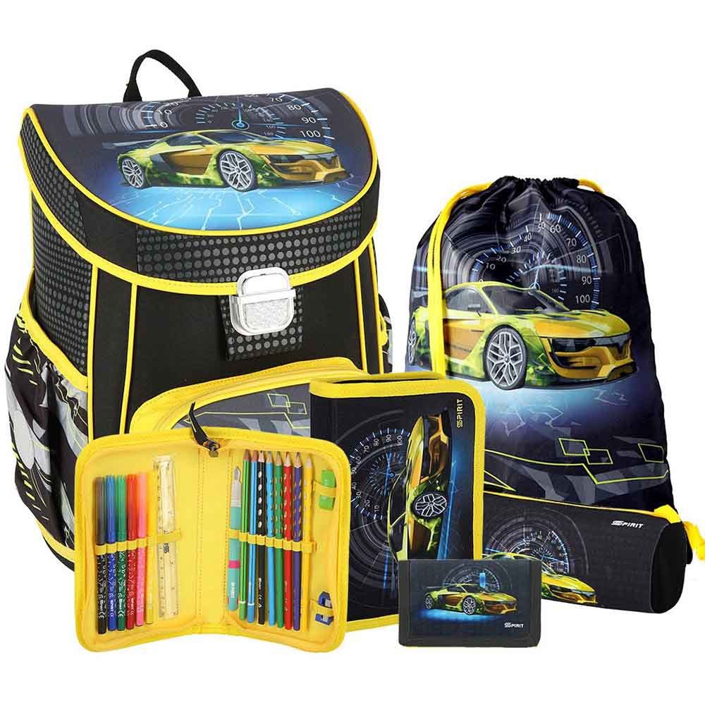 Spirit Schulranzen Set Vision 11-teilig 2026 Jungen schwarz Racer
