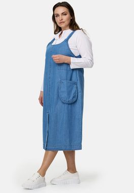 Kekoo A-Linien-Kleid Trägerkleid in Denim Look aus 100% Baumwolle