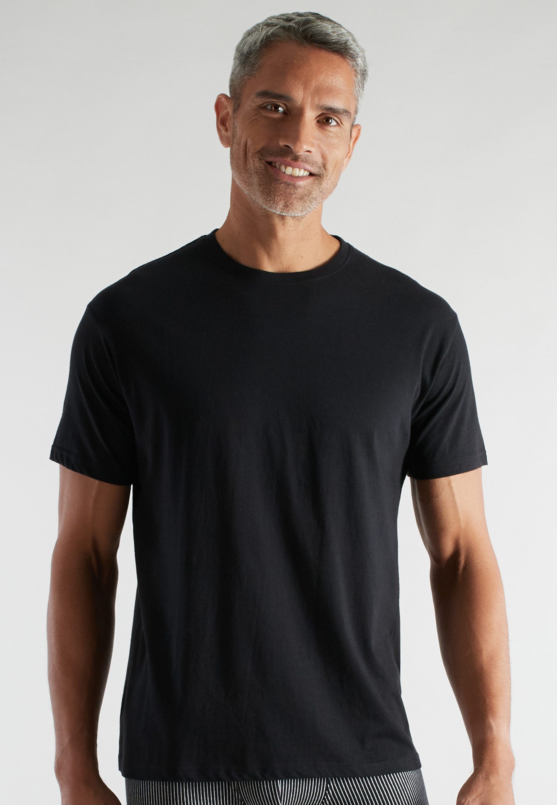 CECEBA Unterziehshirt CECEBA Herren T-Shirt schwarz uni 2er Pack (2-St) günstig online kaufen