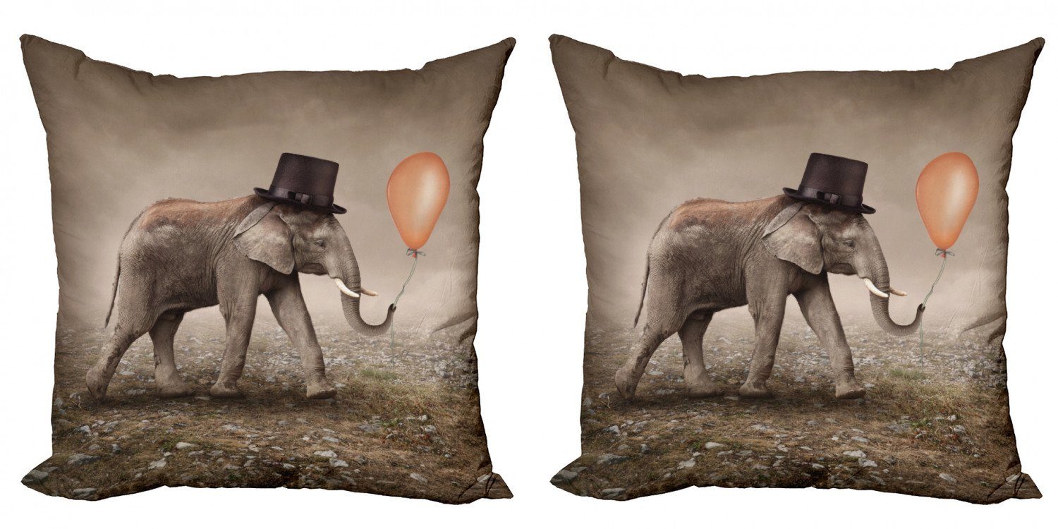 Kissenbezüge Modern Accent Doppelseitiger Digitaldruck, Illusionist Surreal Stück), (2 Elefant Abakuhaus