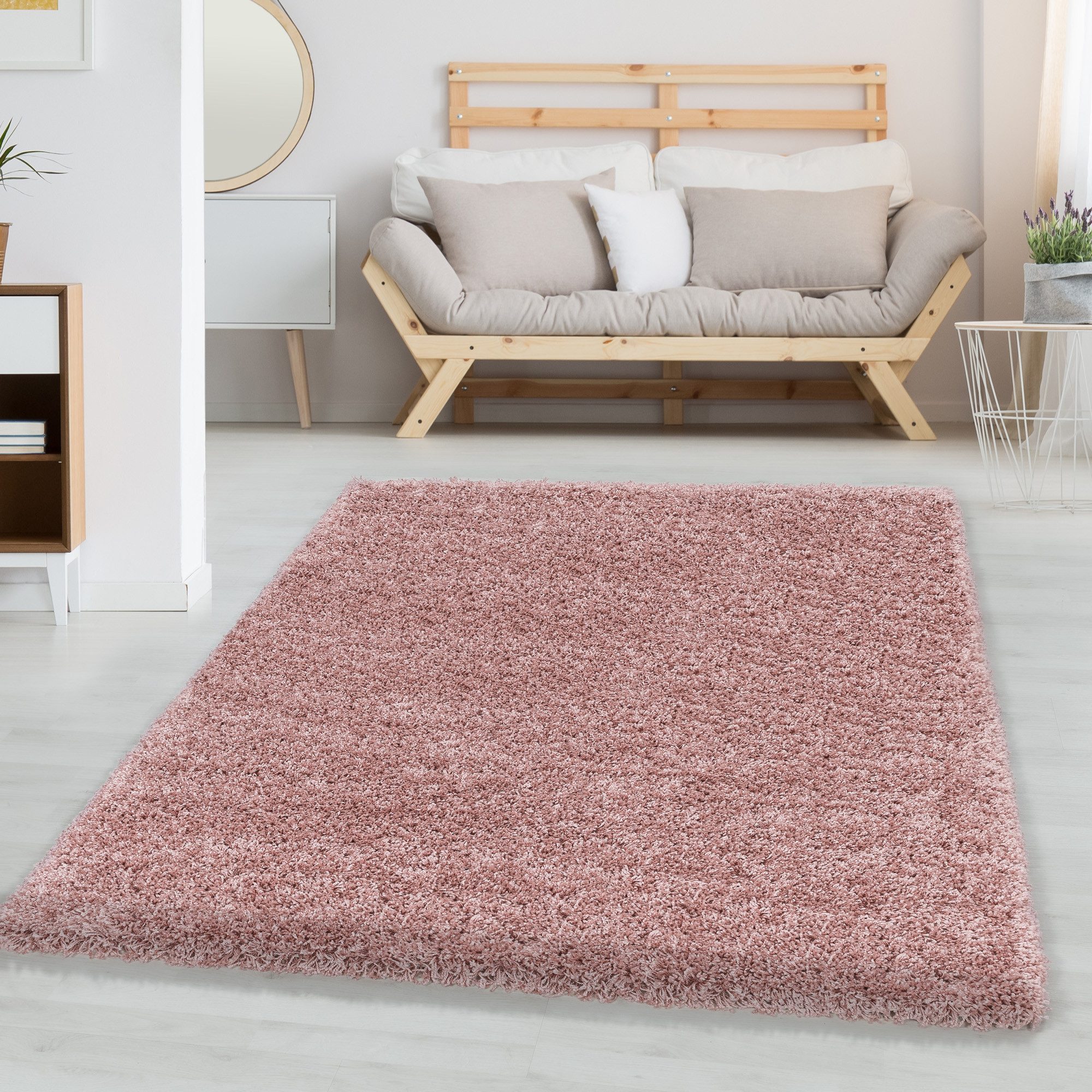 Carpettex Hochflor-Teppich Unicolor - Einfarbig, Läufer, Höhe: 30 mm, Einfa günstig online kaufen