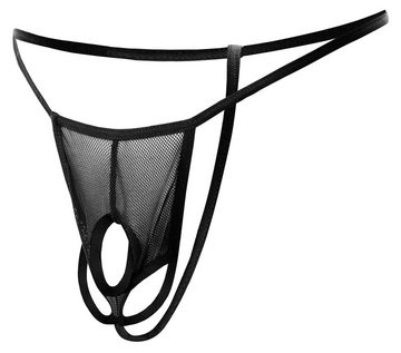 Svenjoyment Underwear Tanga »Transparenter String-Tanga für Männer mit Öffnung Nylon - schwarz«