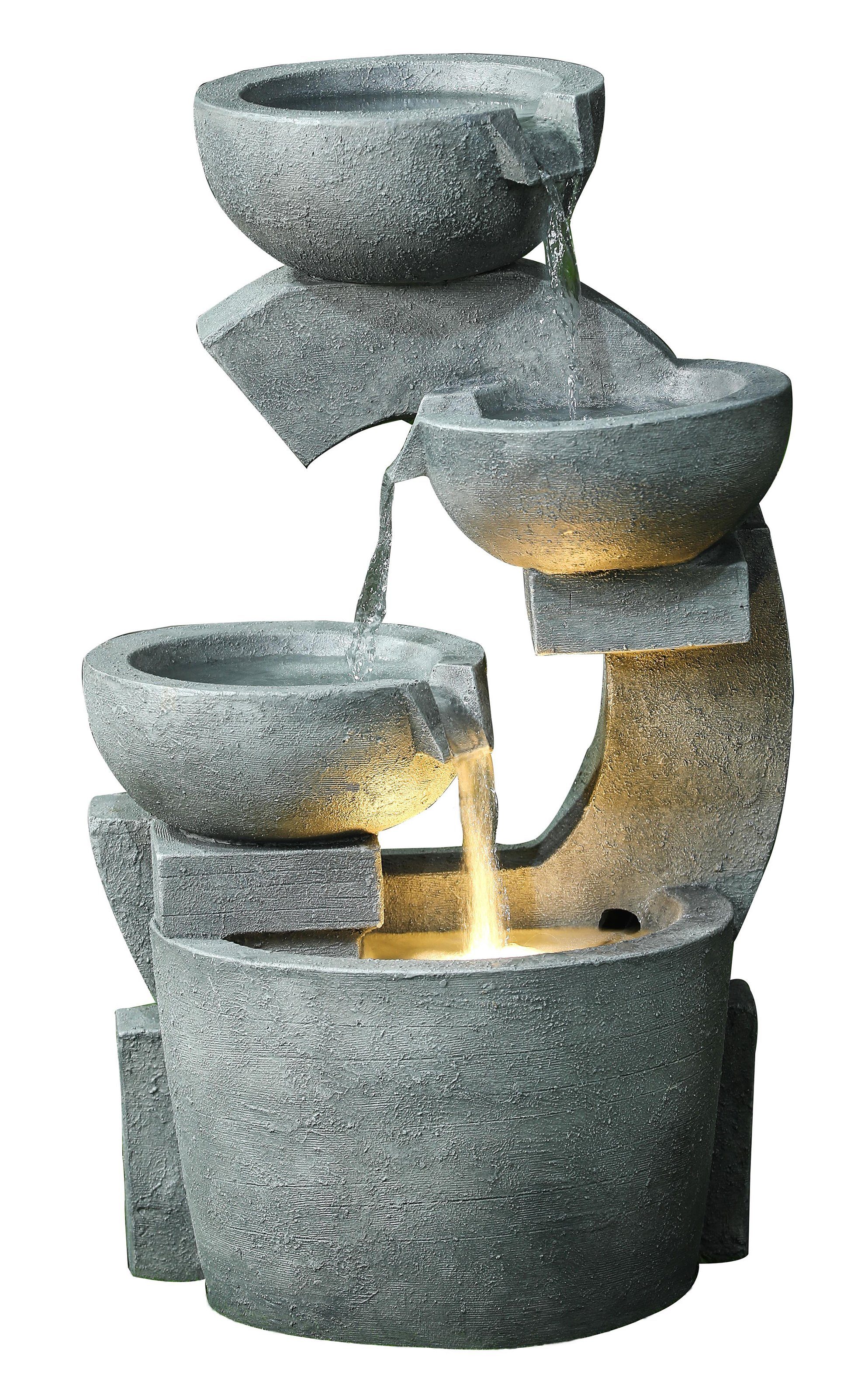 Dehner Gartenbrunnen »Caserta mit LED, 72 x 41.5 x 37 cm, Polyresin