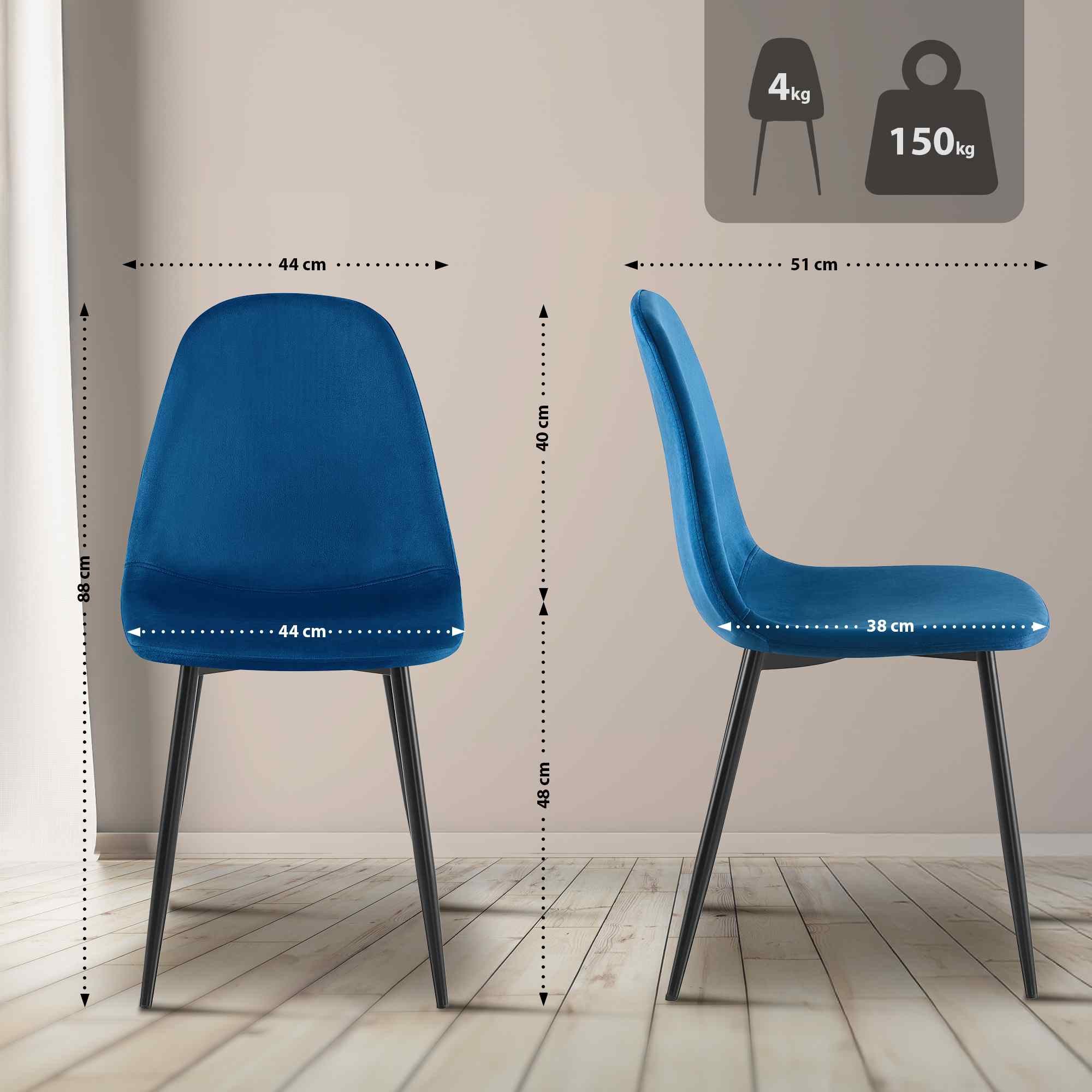 CLP Esszimmerstuhl Napier (4er Set), Metall, günstig online kaufen