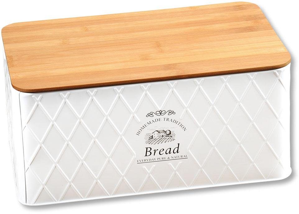 Brotkiste Brettchen Brotbox Brot Brötchen Brotbehälter Brotkasten Bambus Deckel 