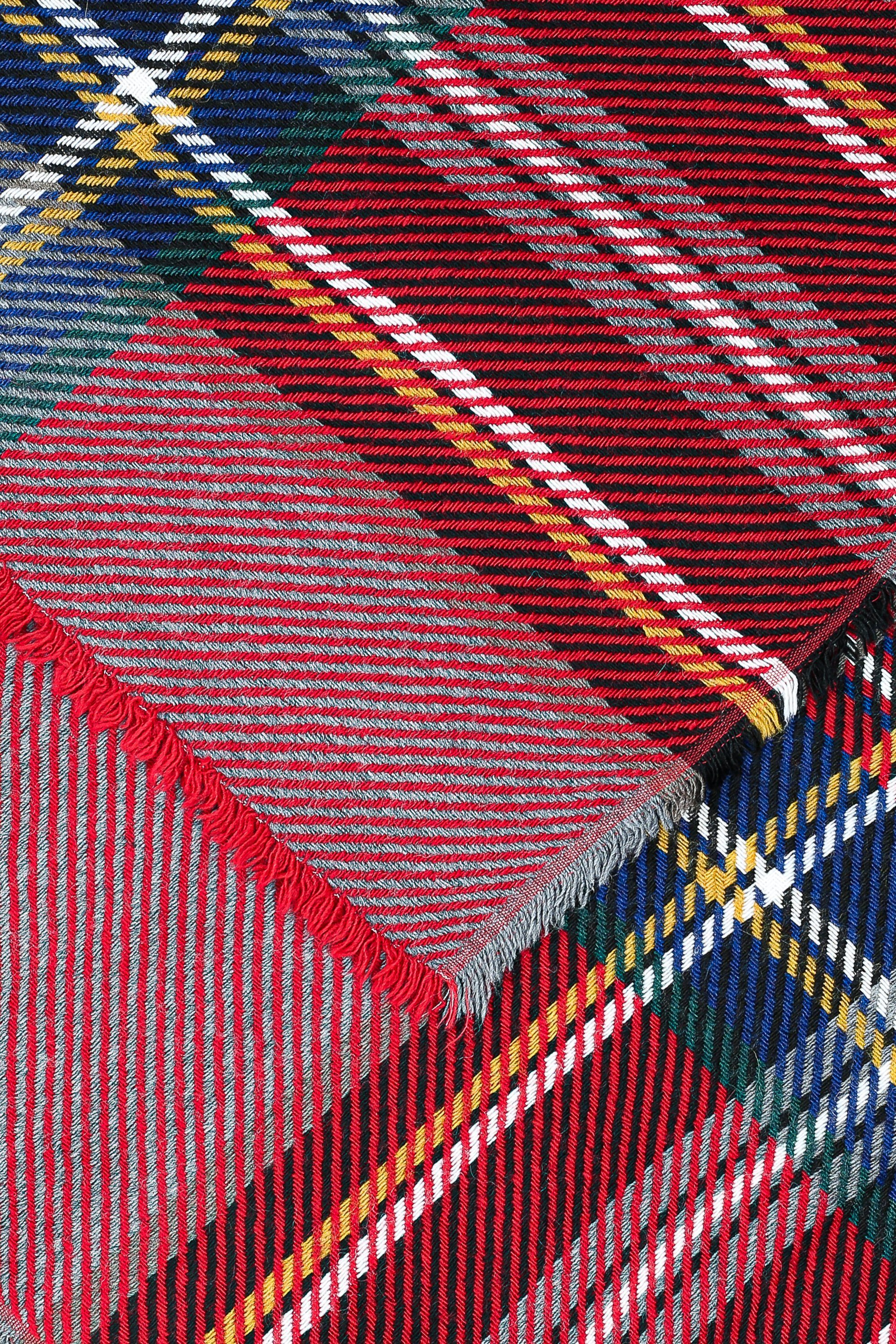 COLLEZIONE ALESSANDRO Wollschal Karo, (1-St), gestreift, Made in Italy