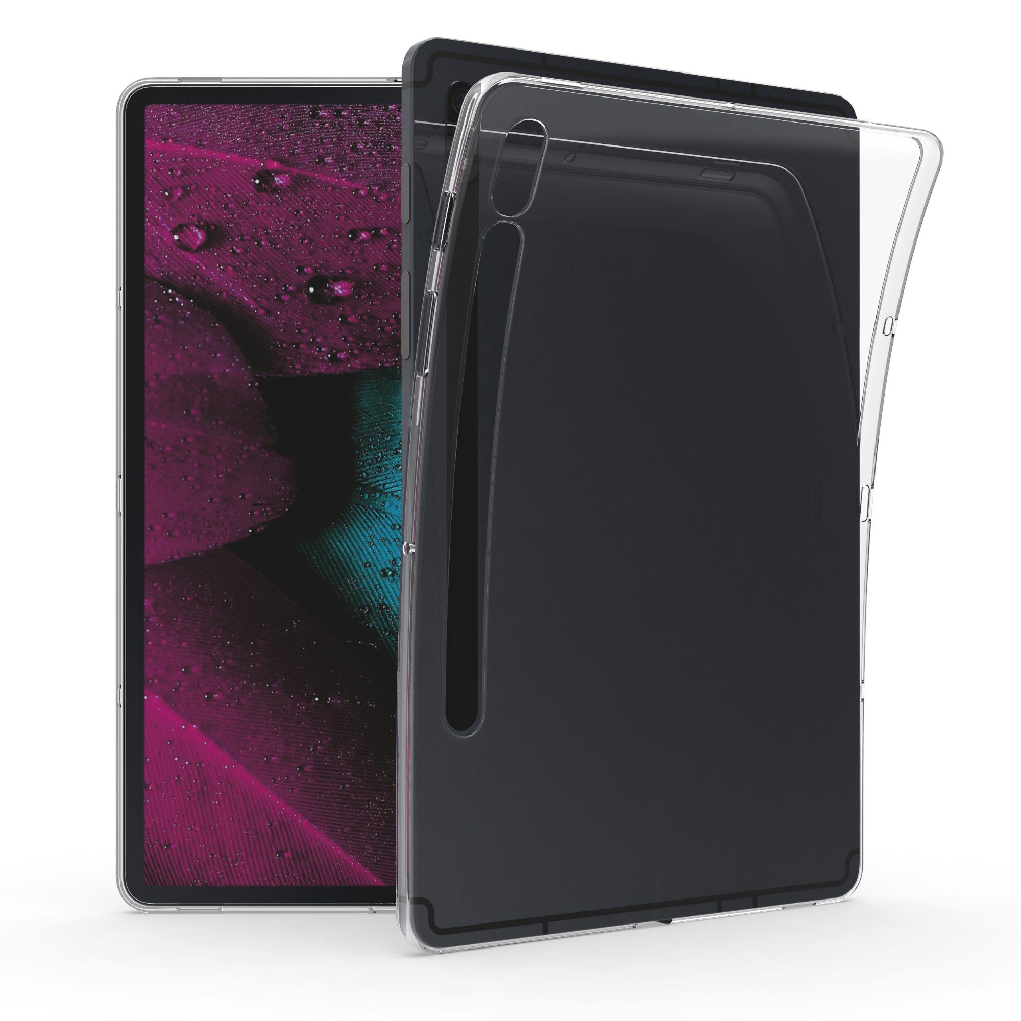 kwmobile Tablet-Hülle Hülle für Samsung Galaxy Tab S9 / S8 / S7, Silikon Case transparent - Tablet Cover Tablethülle gummiert