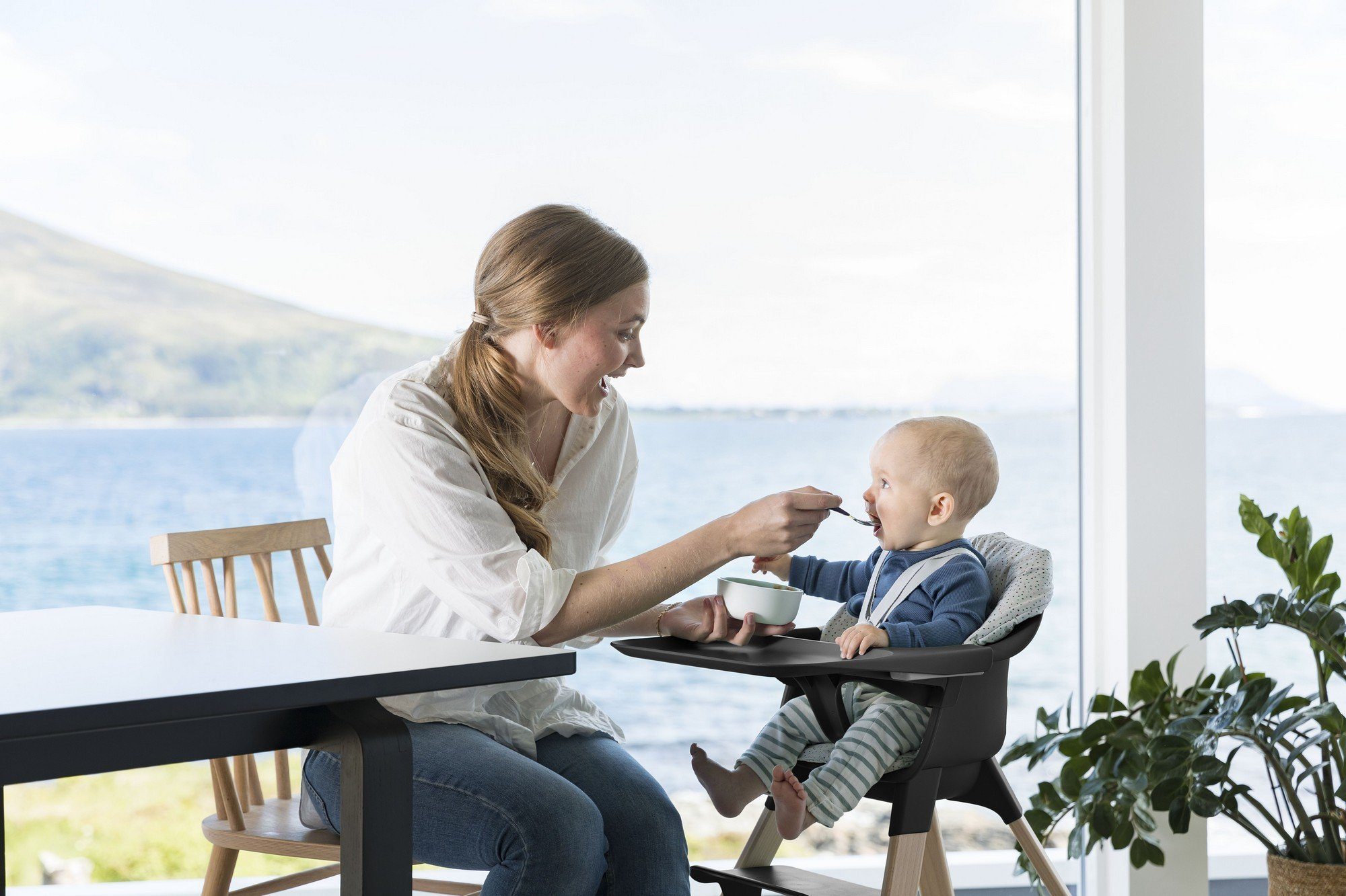 Hochstuhl für Kinderhochstuhl Monate Natural 6 Der Black kinderleichte ab Mahlzeiten Clikk™ Stokke