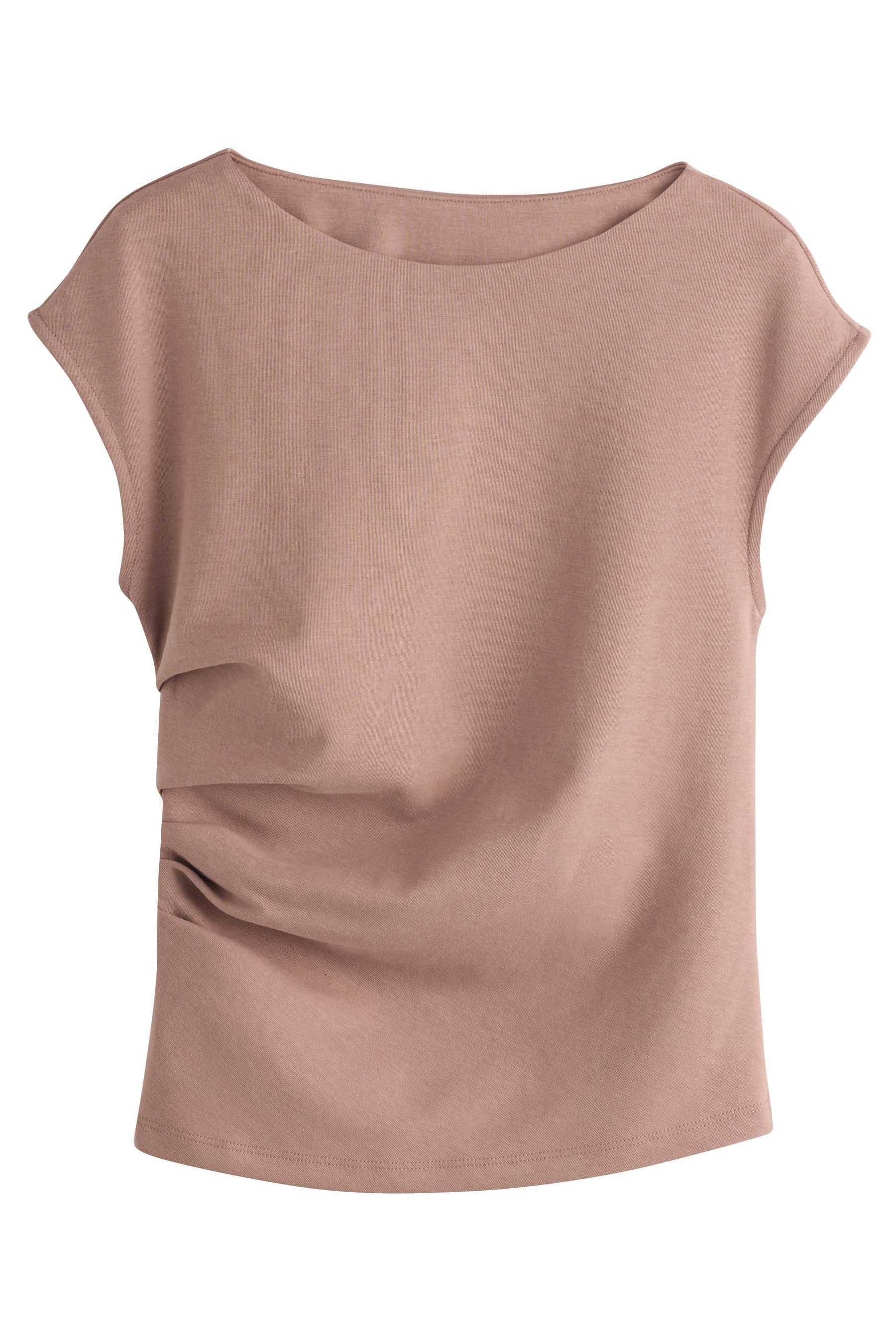 T-Shirt Drapiertes T-Shirt aus Jersey