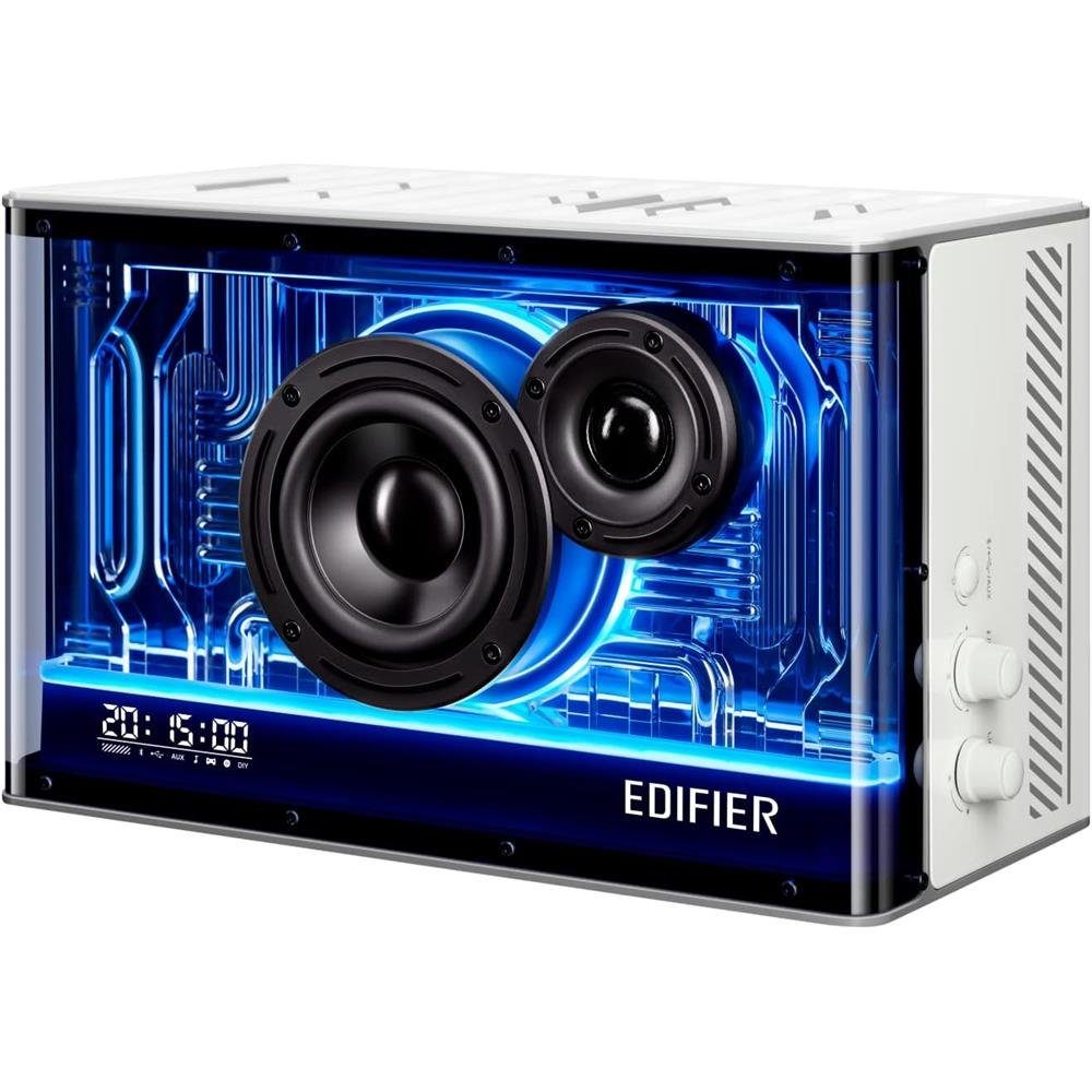 Edifier® QD35 Bluetooth-Lautsprechersystem Weiß Колонкиsystem (Bluetooth, 40 W, mit RGB-Lichteffekten und zwei Ladeanschlüssen)