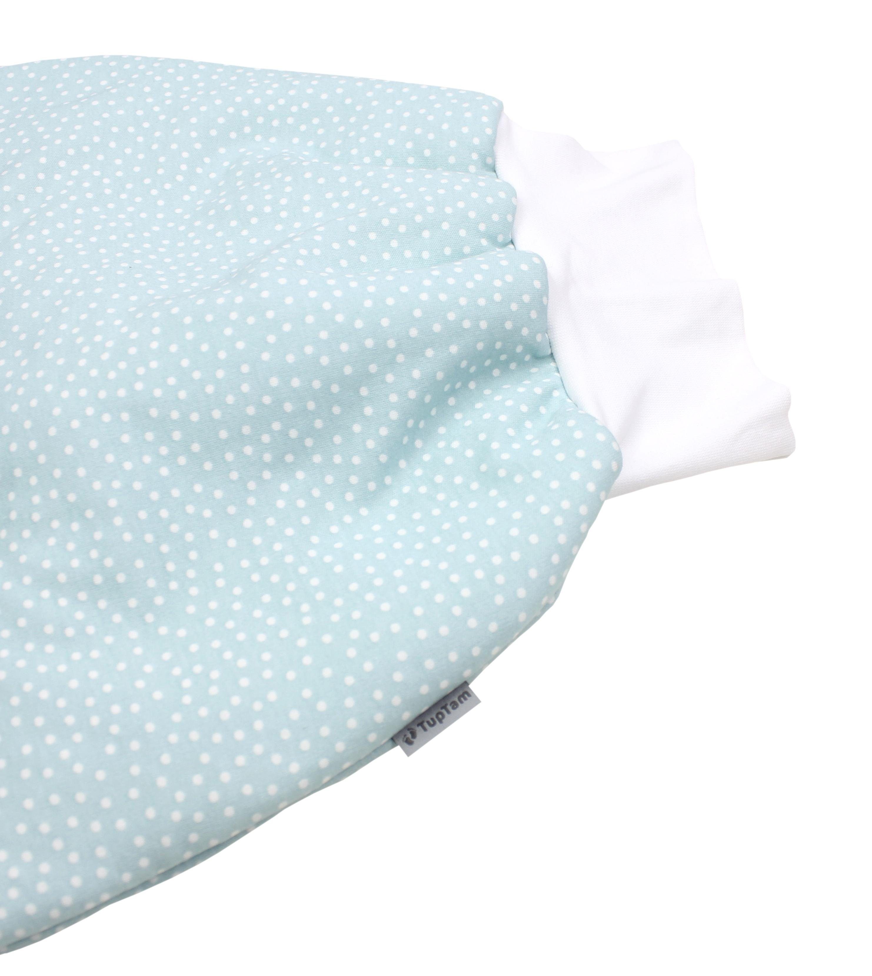 TupTam Babyschlafsack TupTam Mineralgrün mit Bund Wattiert Baby Strampelsack breitem Unisex Tupfen