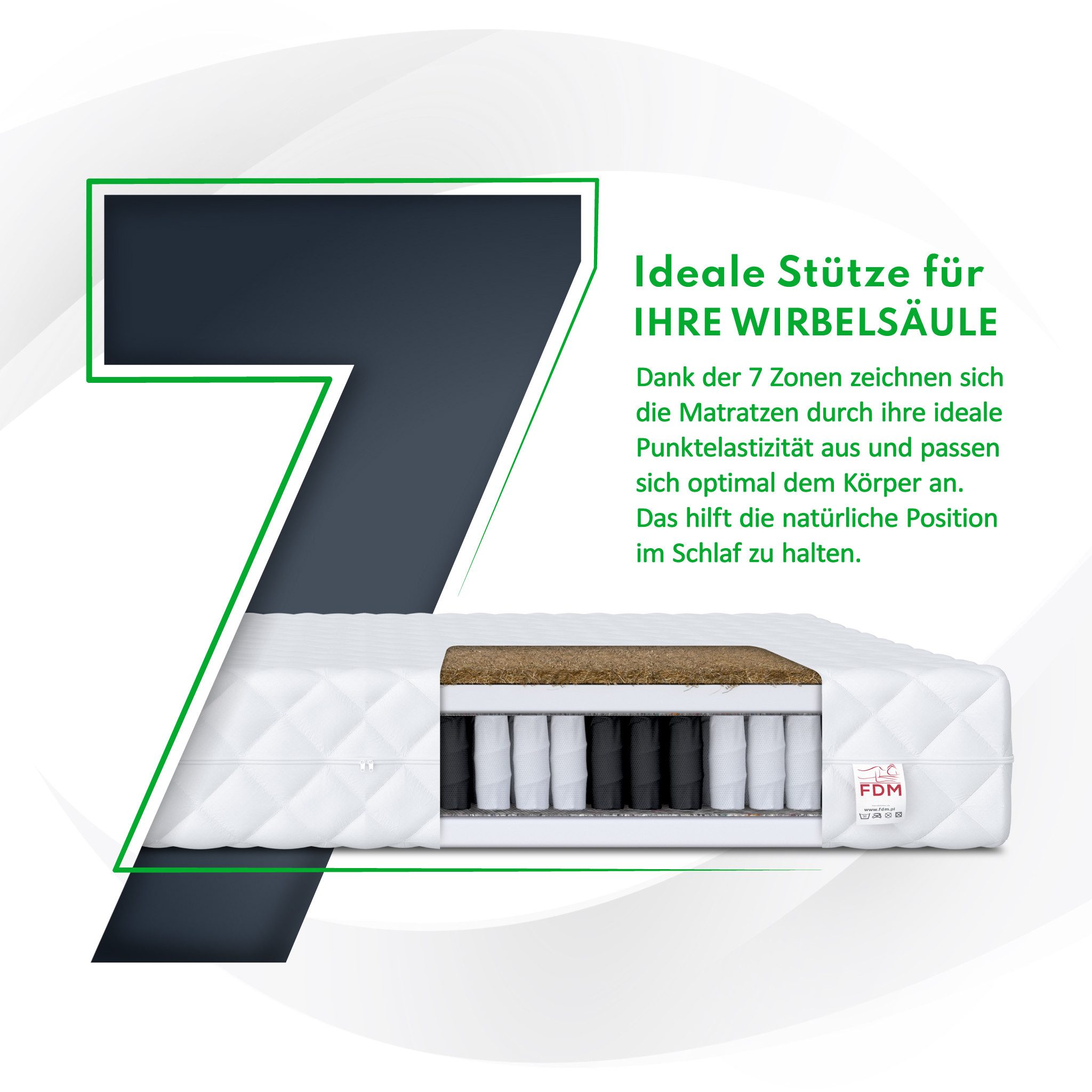 Taschenfederkernmatratze HOME Plus H3 H4 90x200, 140x200, 180x200 cm & weit günstig online kaufen