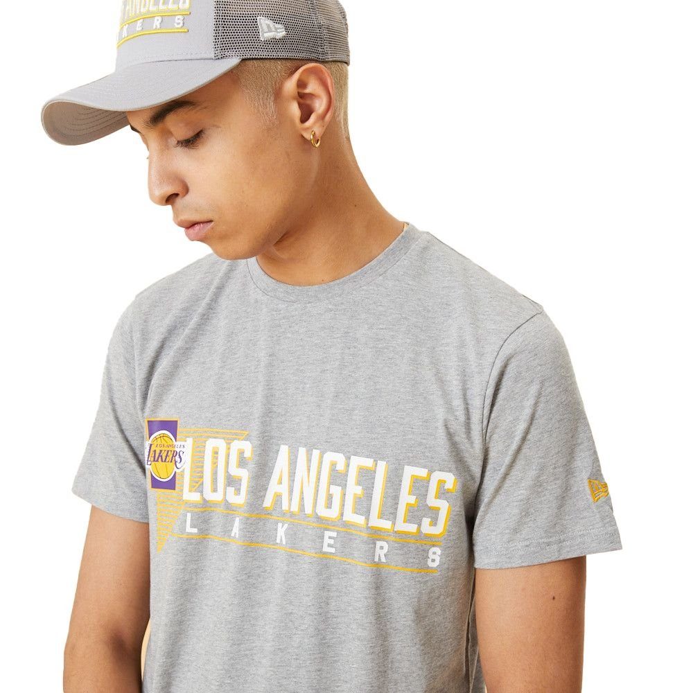 ANGELES NBA Triangle T-Shirt Print-Shirt New LAKERS LOS Era New Tee Logo NEU/OVP Era