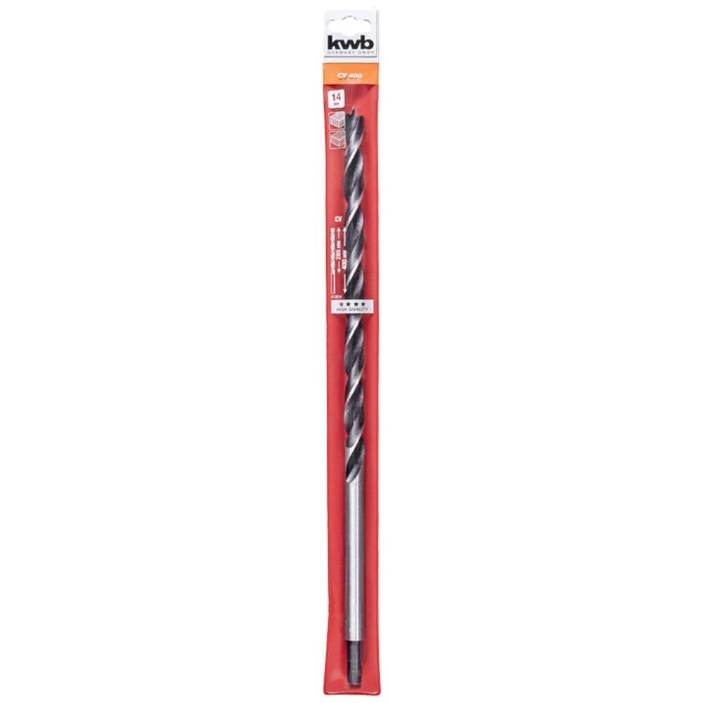 kwb Holzbohrer Holzspiralbohrer extra lang Ø 14.0 mm (CV-Stahl, Länge 400 512814
