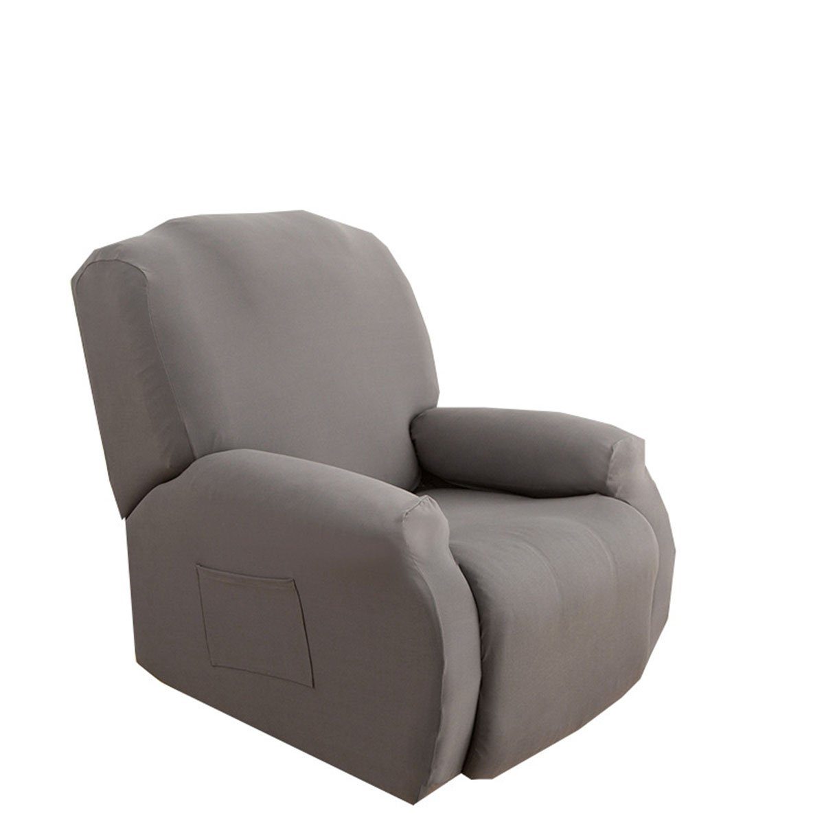 CTGtree Milchseide Sofahusse Stretch Relaxsessel Sesselbezug, Stretchhusse für Grau