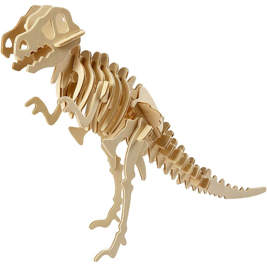creativ company 3D-Puzzle 3D-Holzpuzzle T-Rex, Puzzleteile