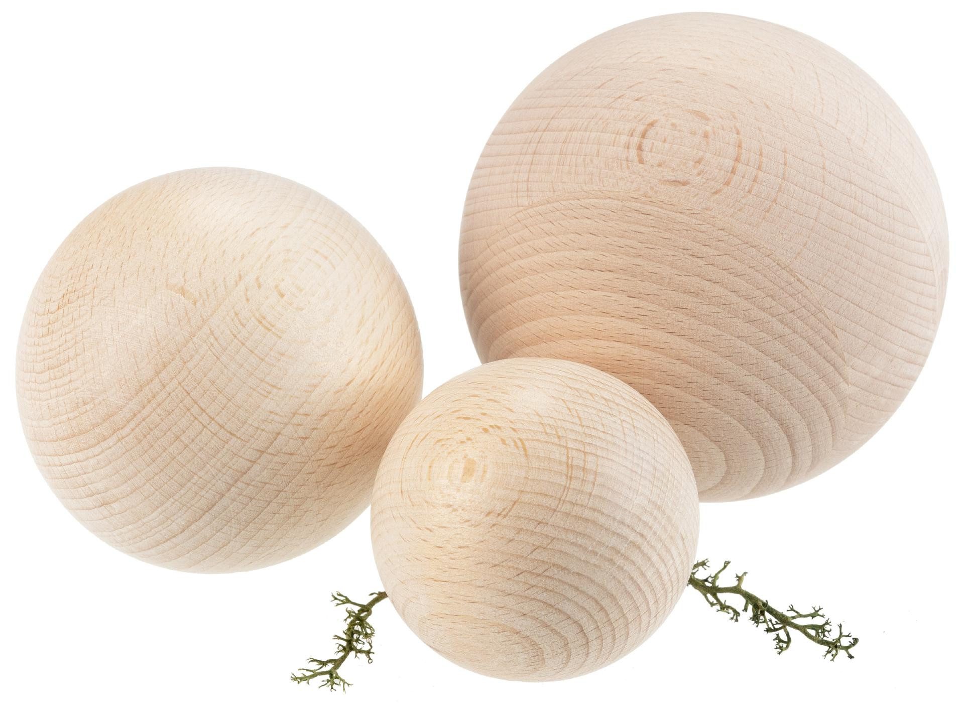 Holz Frank Faszienrolle Massage Kugel Set aus Holz – 3 Faszienbälle Buche (6/8/10 cm), 3-tlg., Naturholz