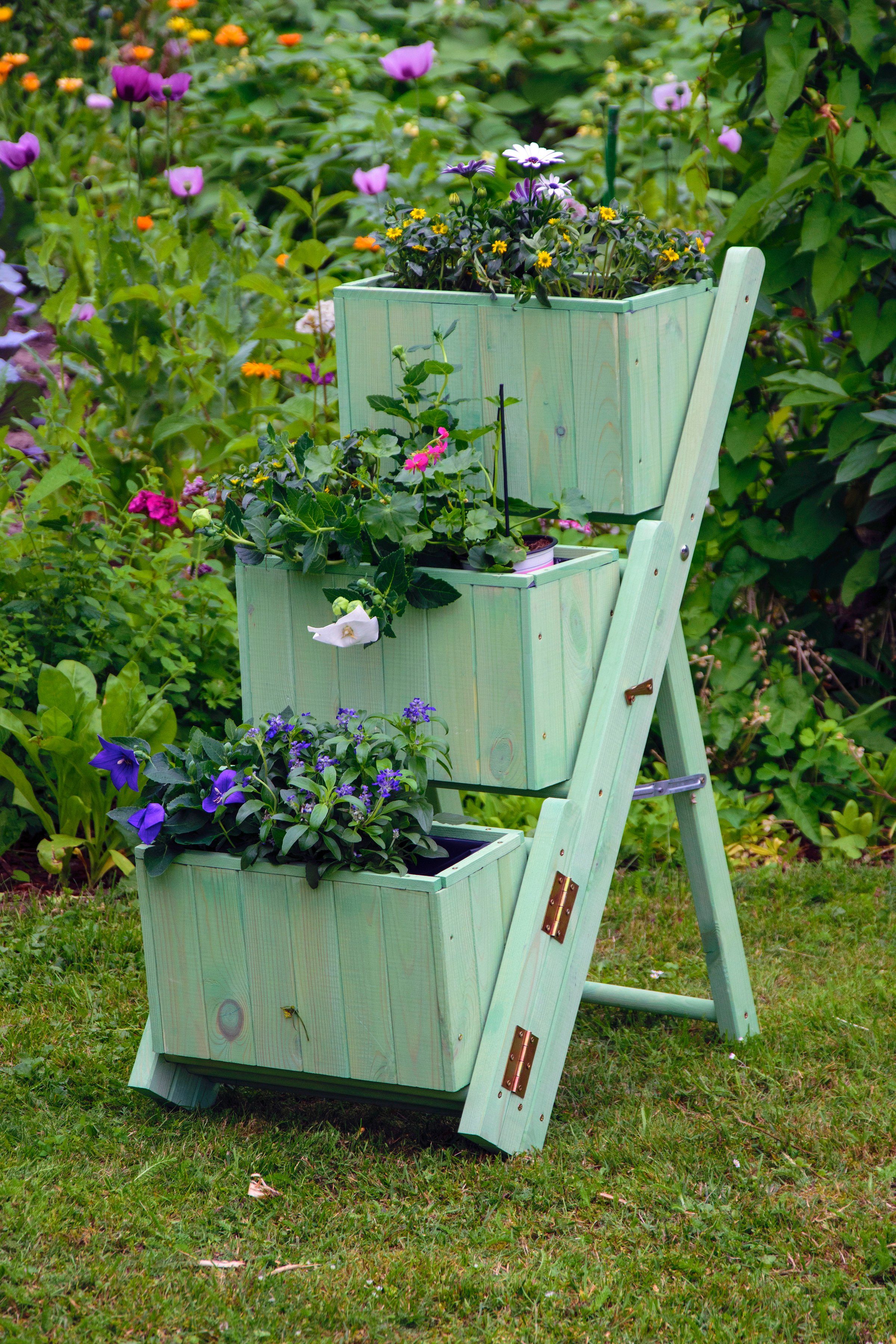 DOBAR Pflanzkastentreppe BxTxH: 41x55x85 cm, mintgrün online kaufen | OTTO