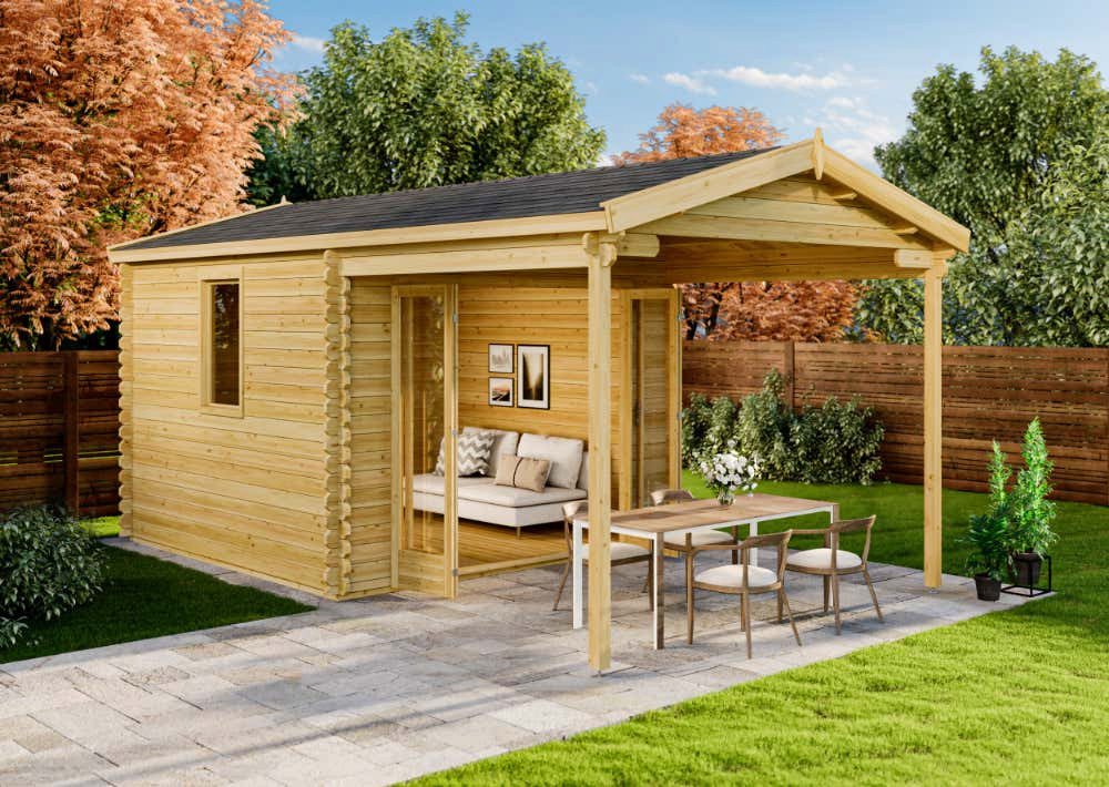 Thumbnail - Alpholz Gartenhaus Spessart ISO, BxT: 390x674 cm
