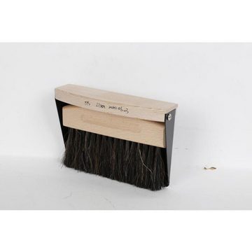BURI Straßenbesen 8x Mini Handfeger & Kehrblech Set Metall Holz Pferdeborsten Schaufel Besen