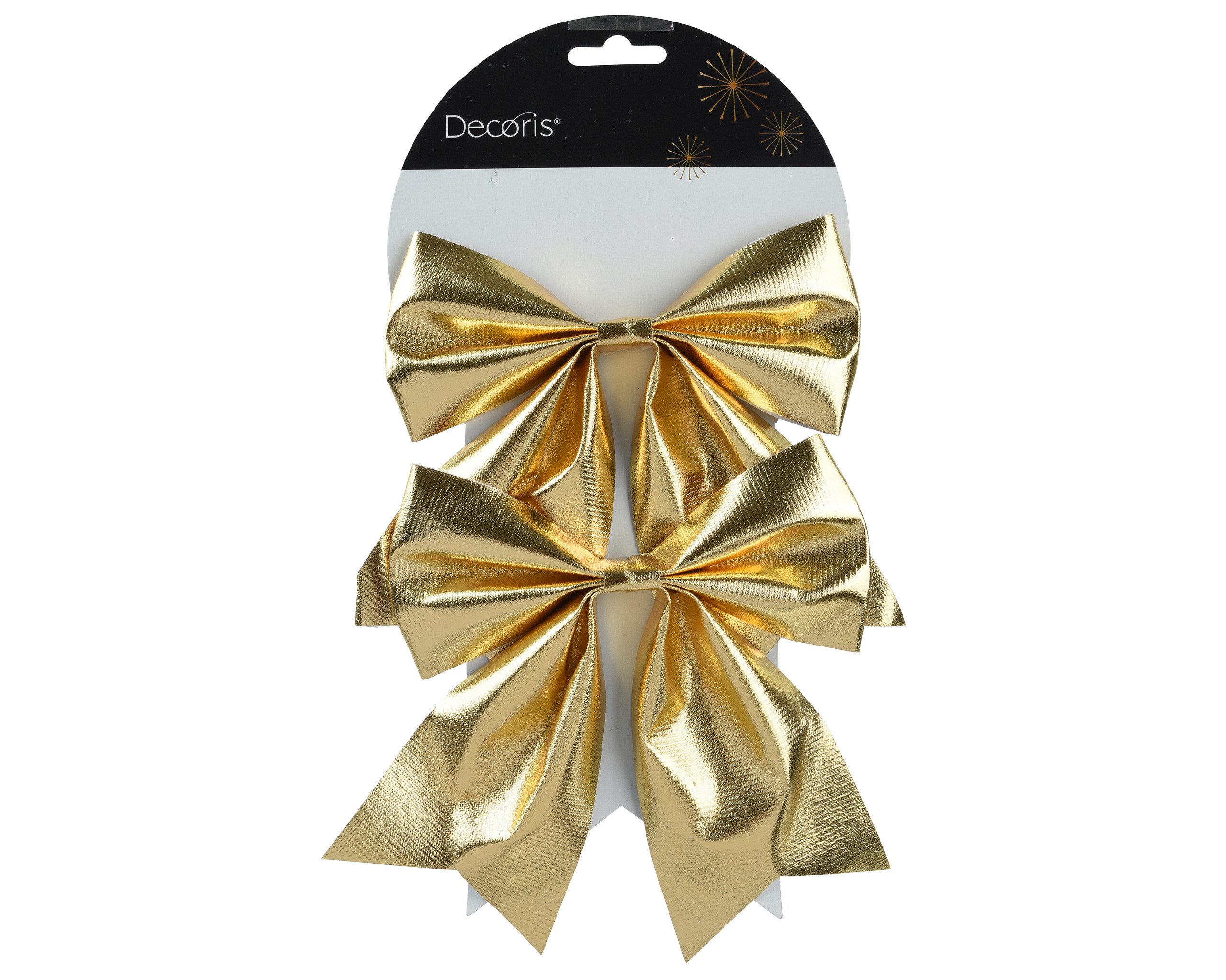 Kaemingk Christbaumschmuck, Schleifen 17cm 2er Set - Gold metallic