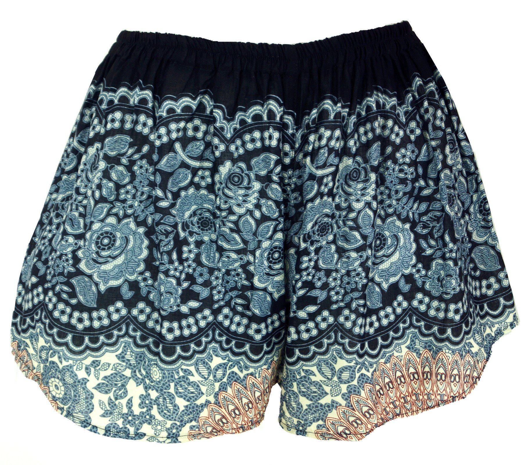 Guru-Shop Hose & Shorts Leichte Pantys, Print Shorts - schwarz alternative Bekleidung