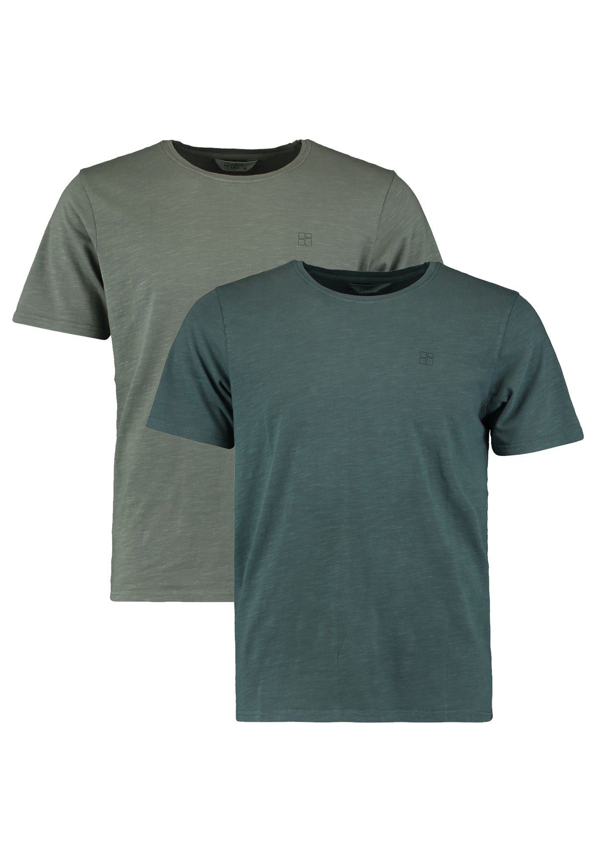 Hailys Men T-Shirt Rundhals T-Shirt 2-er Stück Pack Kurzarm Shirt Set Neil (2-tlg) 5068 in Grau-Blau
