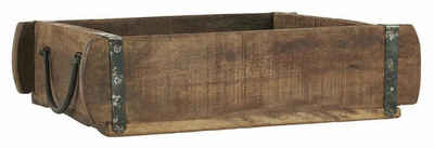 Ib Laursen Holzkiste »mit Henkeln Unika, 25 x 30 cm«, mit Metallgriffen