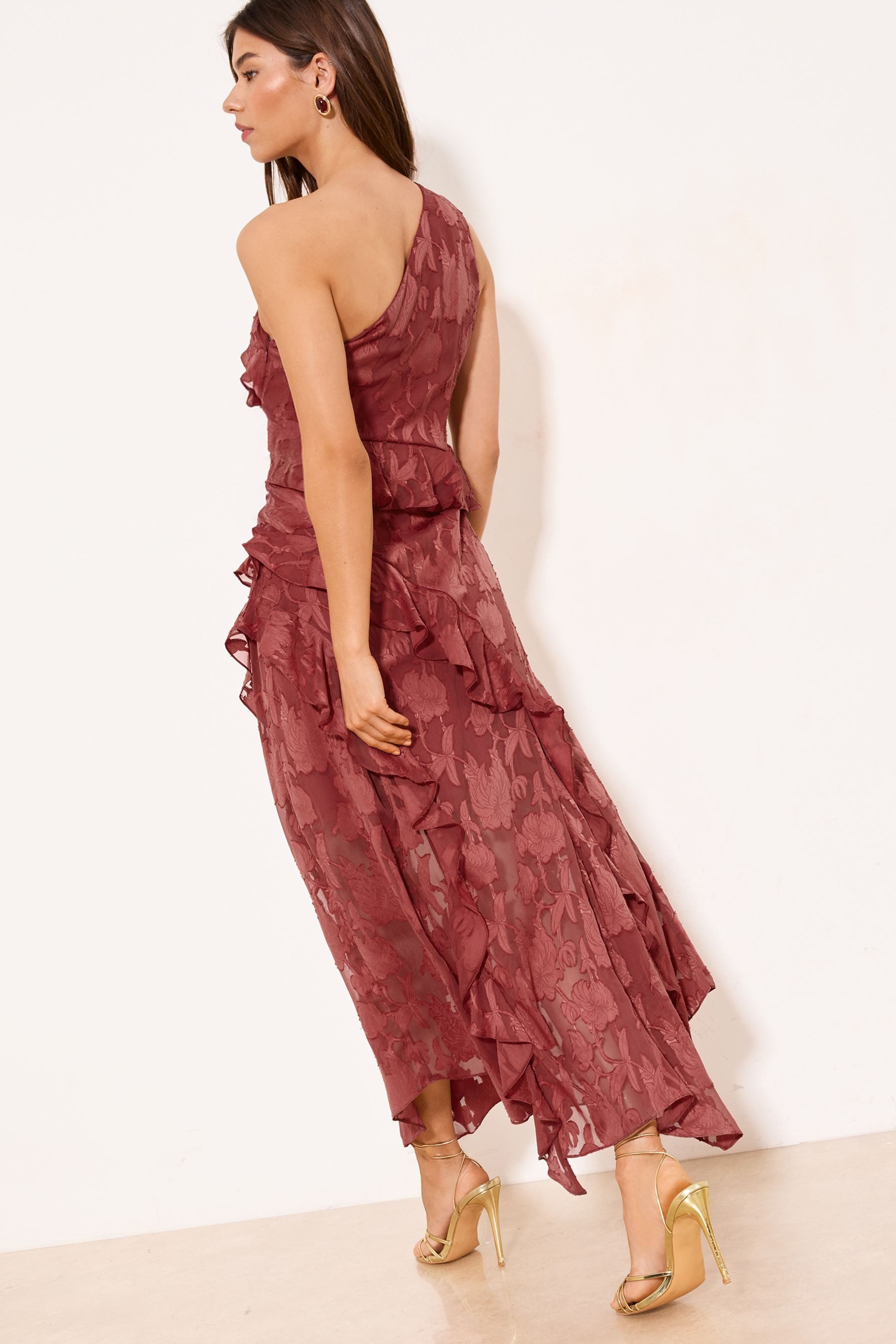 LIPSY Midikleid Lipsy Fit + Flare One-Shoulder-Midikleid Kurzgröße (1-tlg)