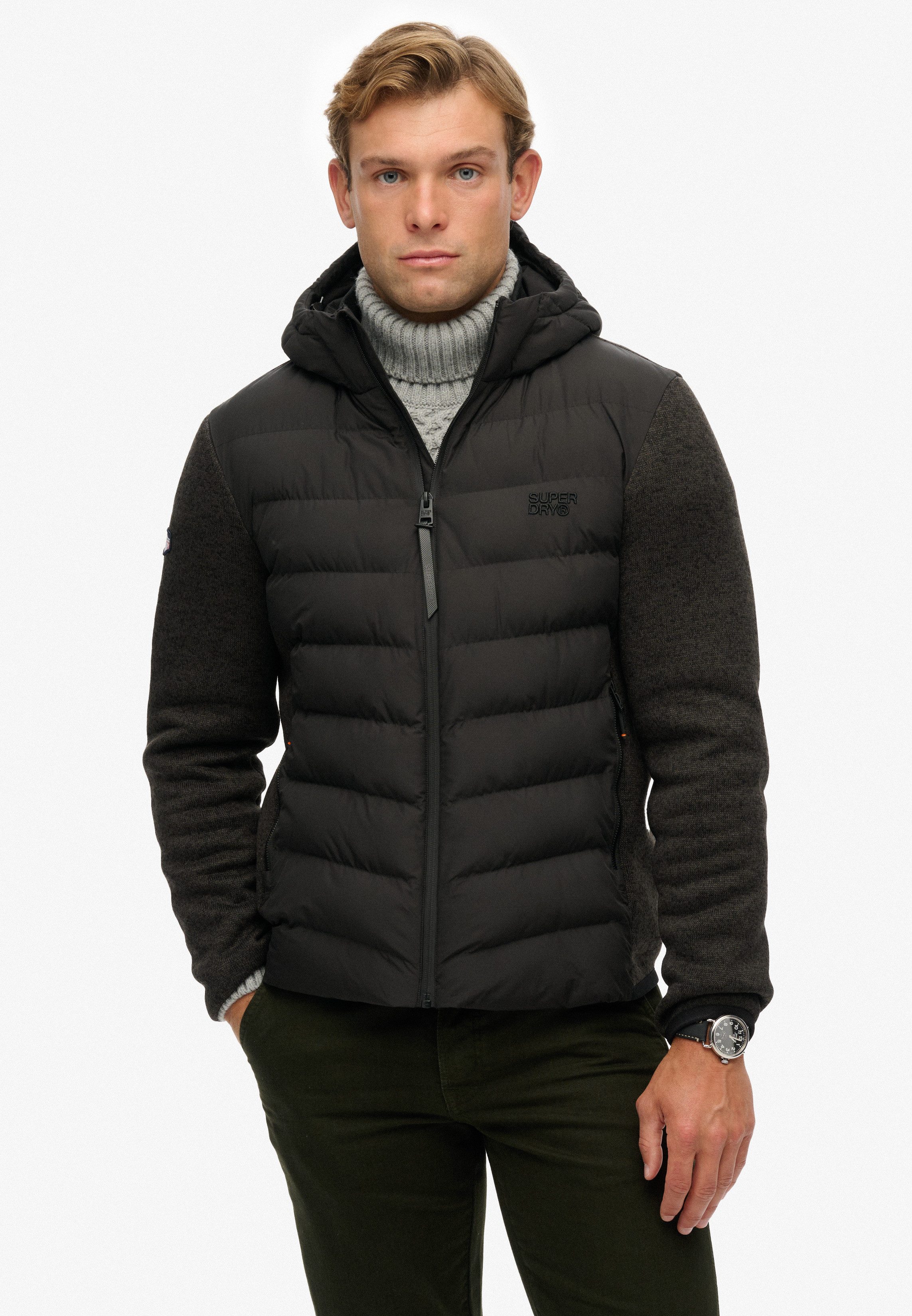 Superdry Steppjacke HOODED STORM KNIT HYBRID günstig online kaufen
