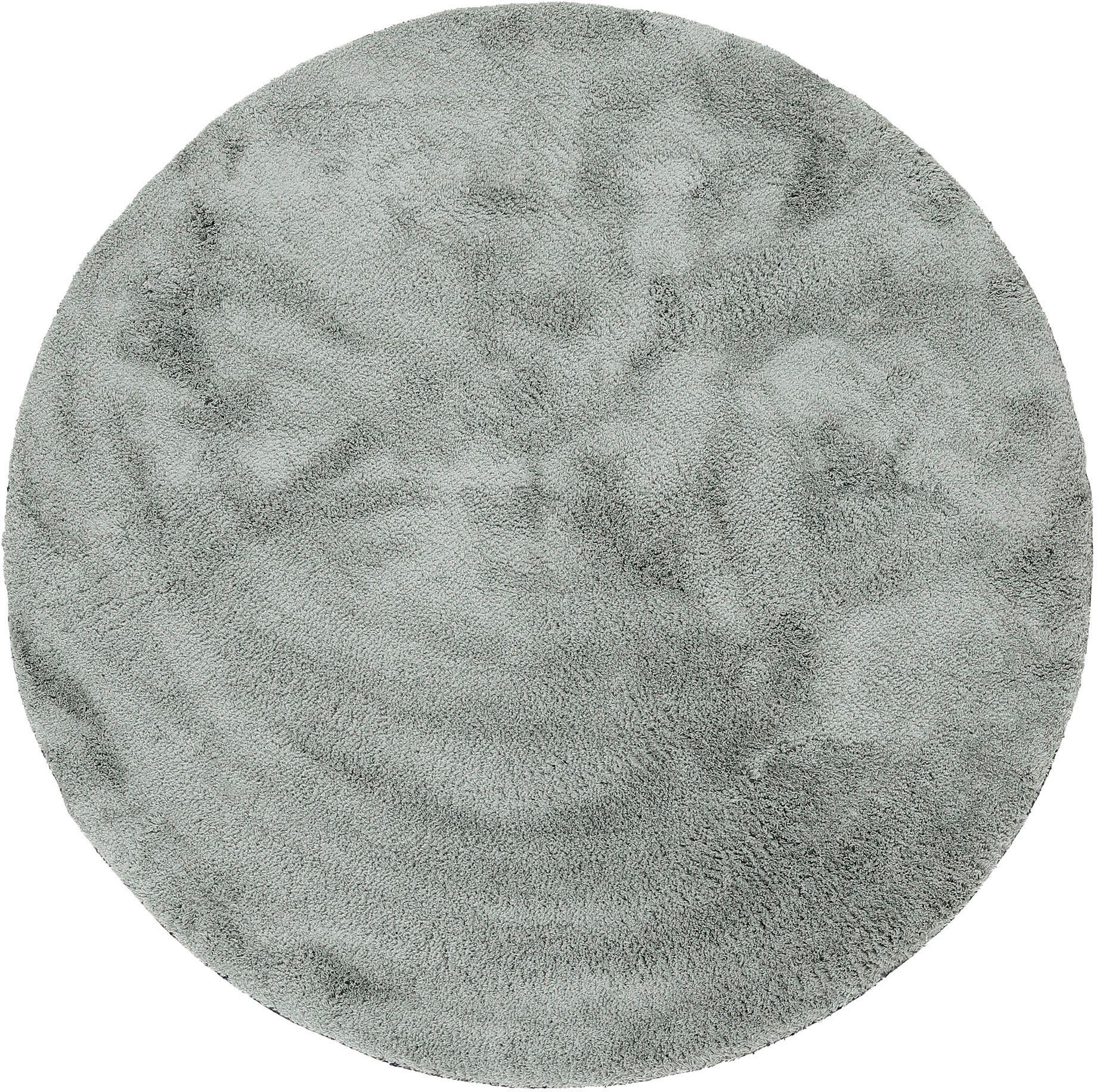 carpetfine Teppich "Silky" rund 20 mm Höhe Shaggy, Langflor, uni, besonders günstig online kaufen
