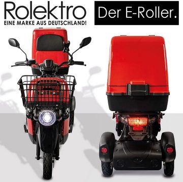 Rolektro Elektromobil Rolektro E-Carrier 25 V.3 Lithium mit XXL-Koffer, 1000 W, 25 km/h, (mit Topcase)