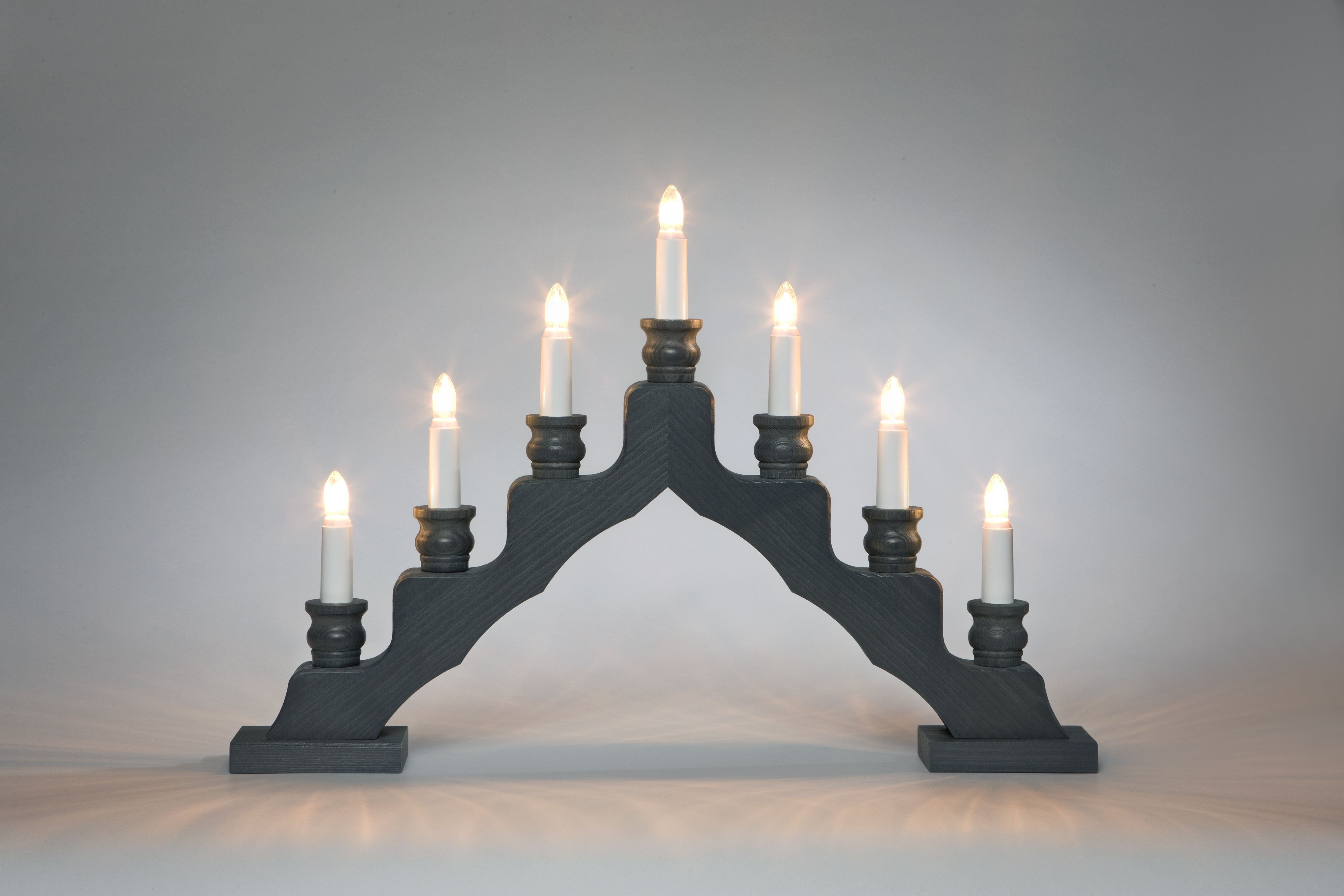 Lichterbogen Schwedenleuchter grau Länge ca 47,5 cm NEU