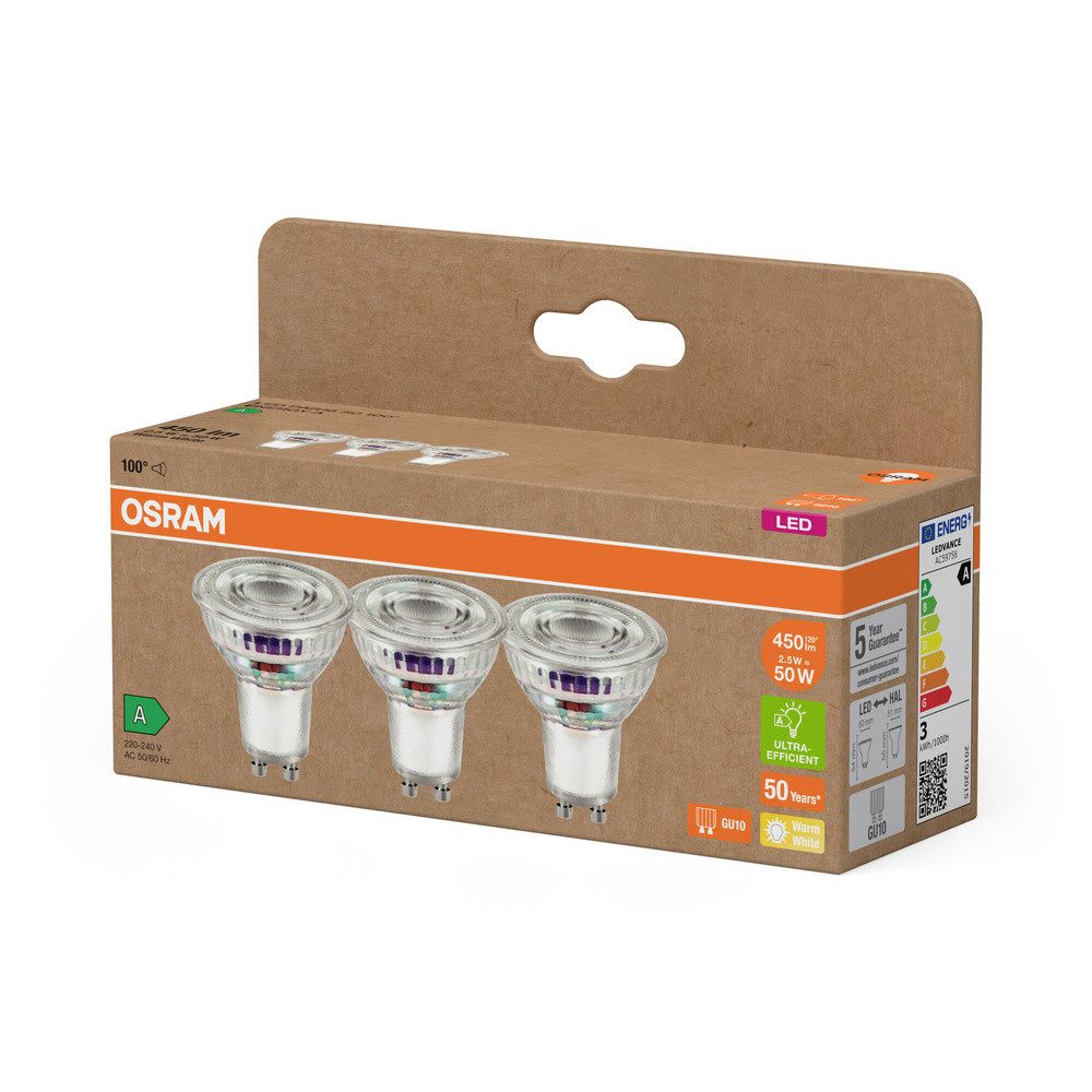 Osram LED-Leuchtmittel OSRAM HOMELIGHTING 4099854277900 LED-Reflektorlampe EEK A (A - G) GU10