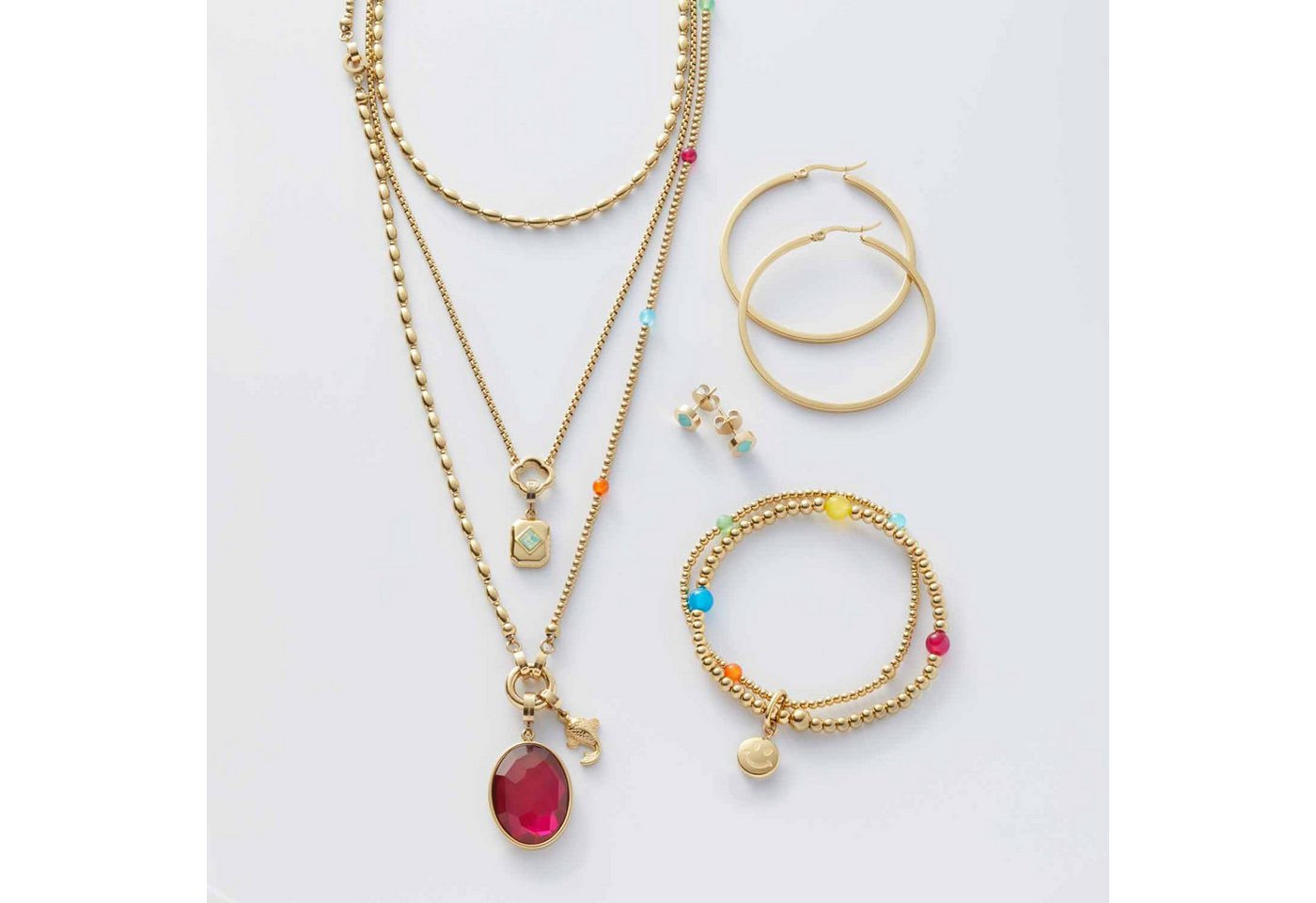 LEONARDO Charm-Kette Halskette Smile Cli... LEONARDO Charm-Kette Halskette Smile Cli...