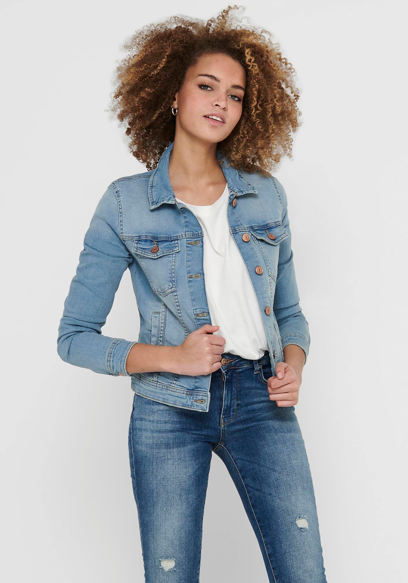 ONLY Jeansjacke ONLTIA DNM JACKET LB BEX179 NOOS in modischer Waschung