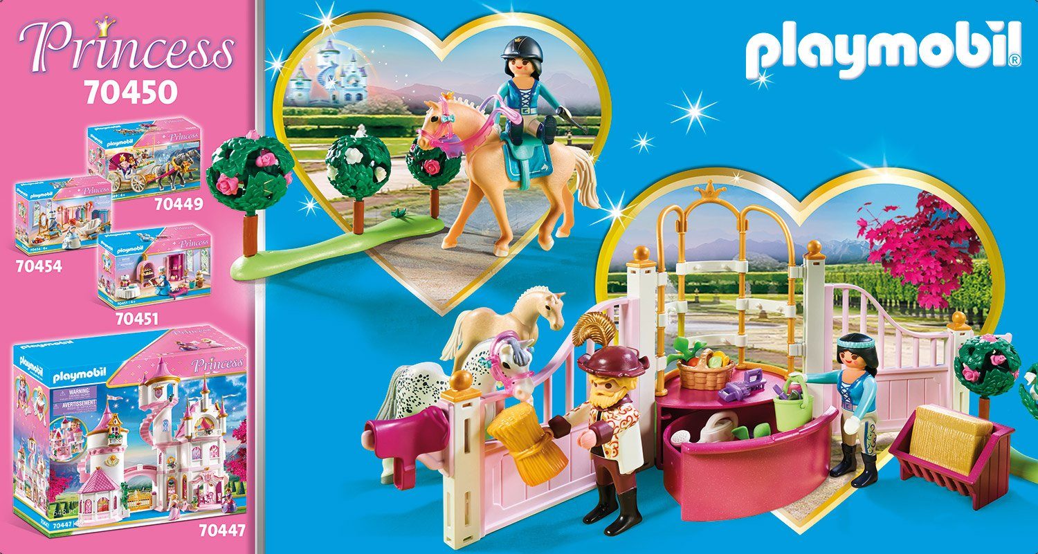 Playmobil® Konstruktions-Spielset Reitunterricht im Pferdestall Made Germany (70450), Princess, in (185 St)