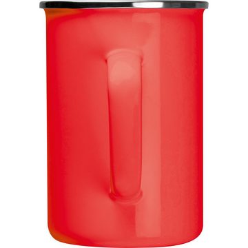 Livepac Office Tasse Emaille Tasse / Füllvermögen: 550ml / Farbe: rot