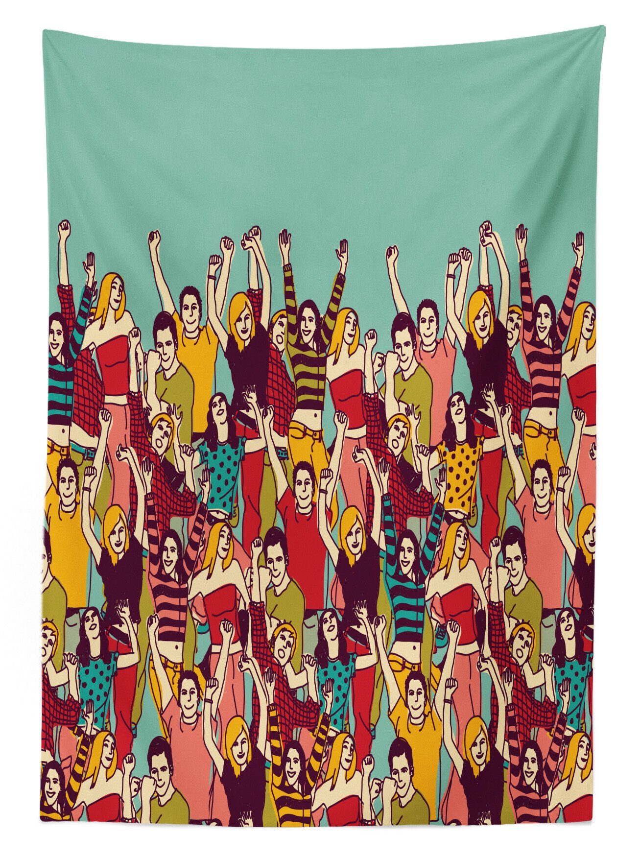 Abakuhaus Farbfest Jugendliches T-Shirts Für Polka Bereich Tischdecke Außen den Waschbar punktierte geeignet Klare Farben, Tanzen