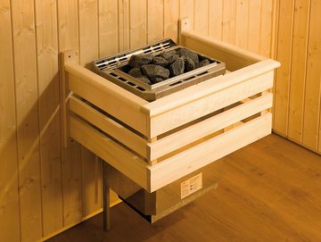 weka Sauna Classic, BxTxH: 154 x 194 x 199 cm, 68 mm, 7,5 kW Bio-Kombiofen mit ext. Steuerung