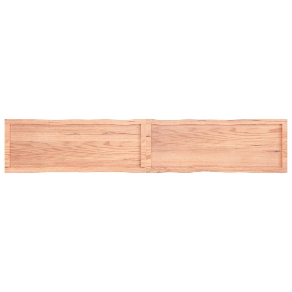 Massivholz Behandelt Tischplatte 220x40x(2-6) (1 Baumkante St) cm furnicato