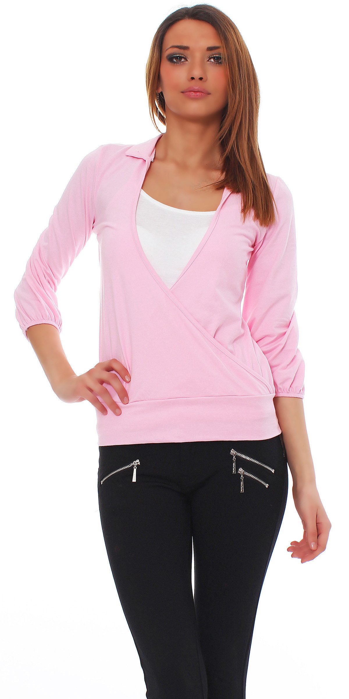 Mississhop 3/4-Arm-Shirt Bluse Tunika Longshirt mit günstig online kaufen