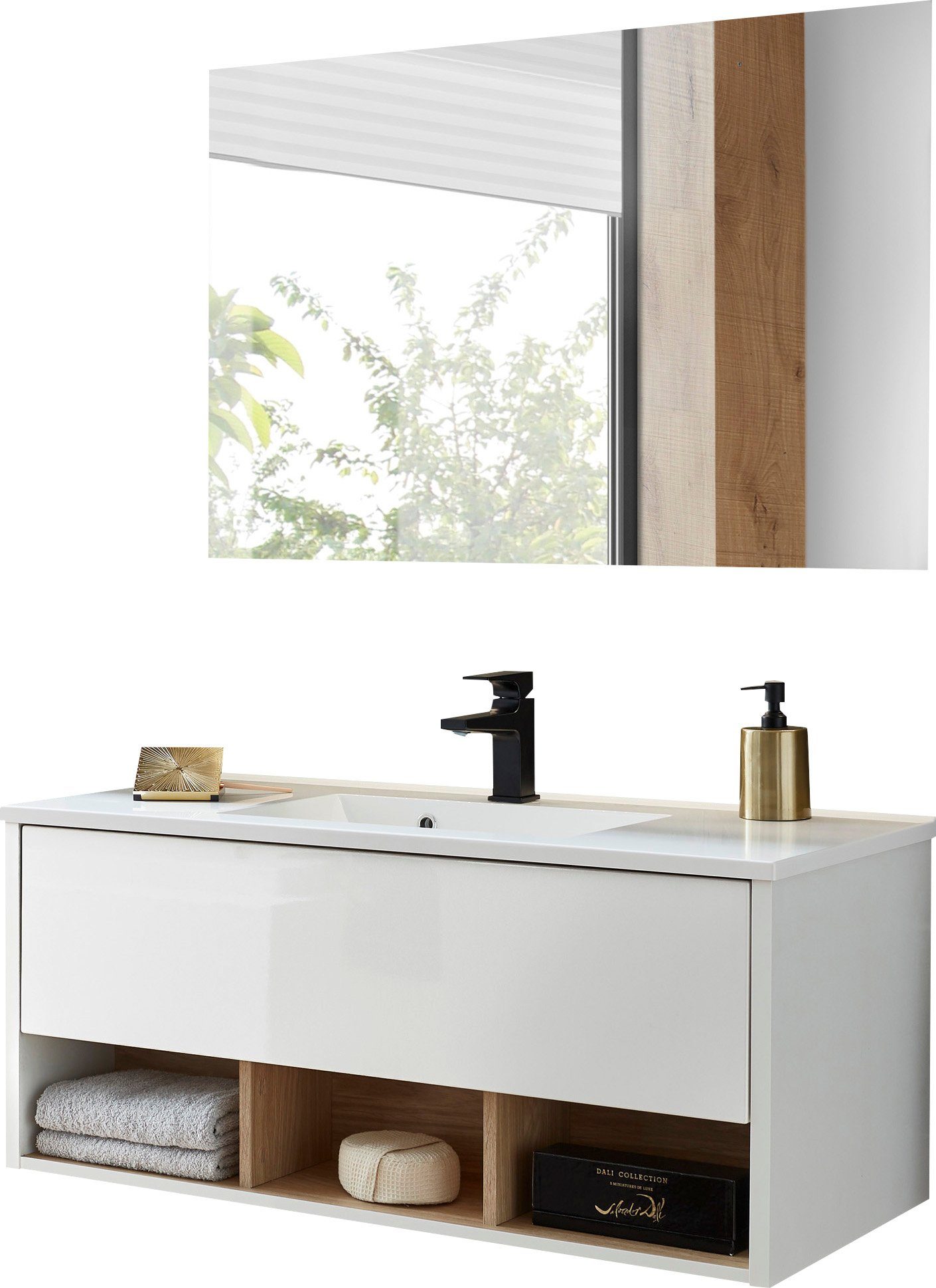 Badmöbel-Set Studio Line, Bad im modernen Design, 2-teiliges Badezimmer