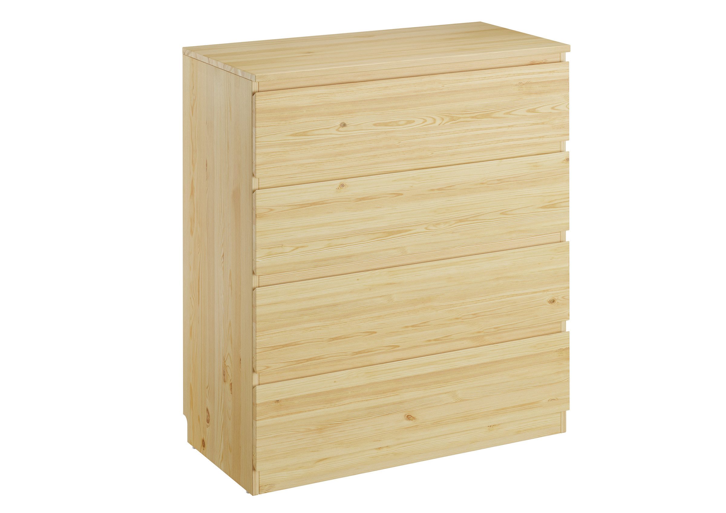 ERST-HOLZ Sideboard Kieferholzkommode Sideboard mit 4 Schubladen Natur, 90.50-20 - Kommode Kiefer natur4 Schubladen