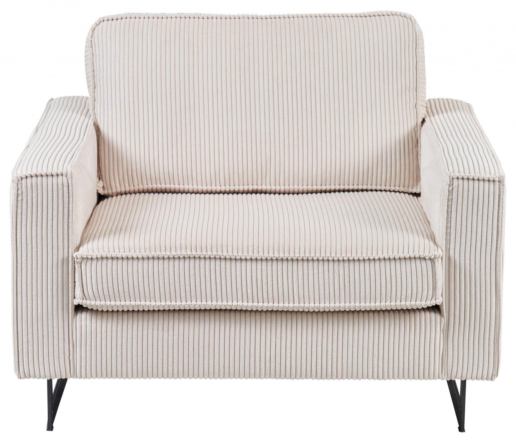 Home affaire Loveseat Pinto 105 cm, Cord, Chenille, Lederoptik, mit Keder, günstig online kaufen