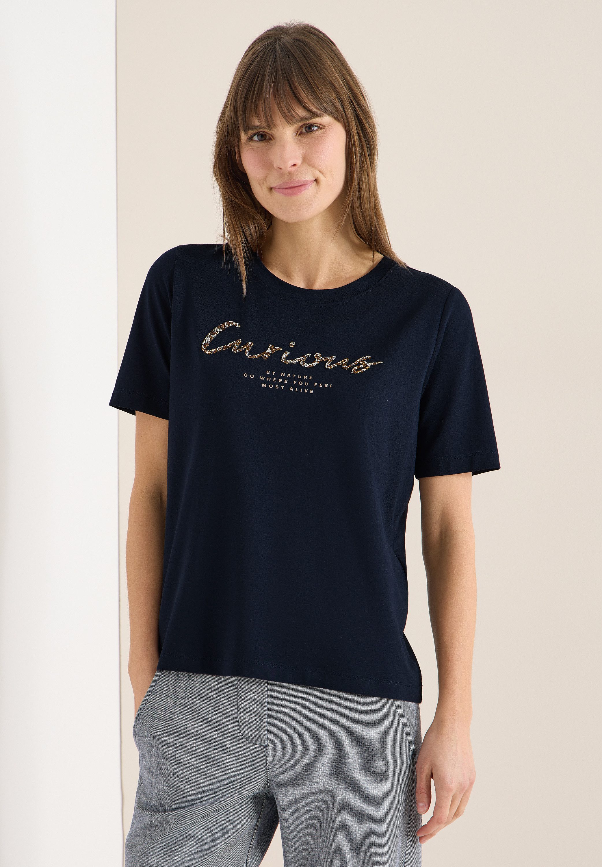 CECIL T-Shirt mit Rundhalsausschnitt günstig online kaufen